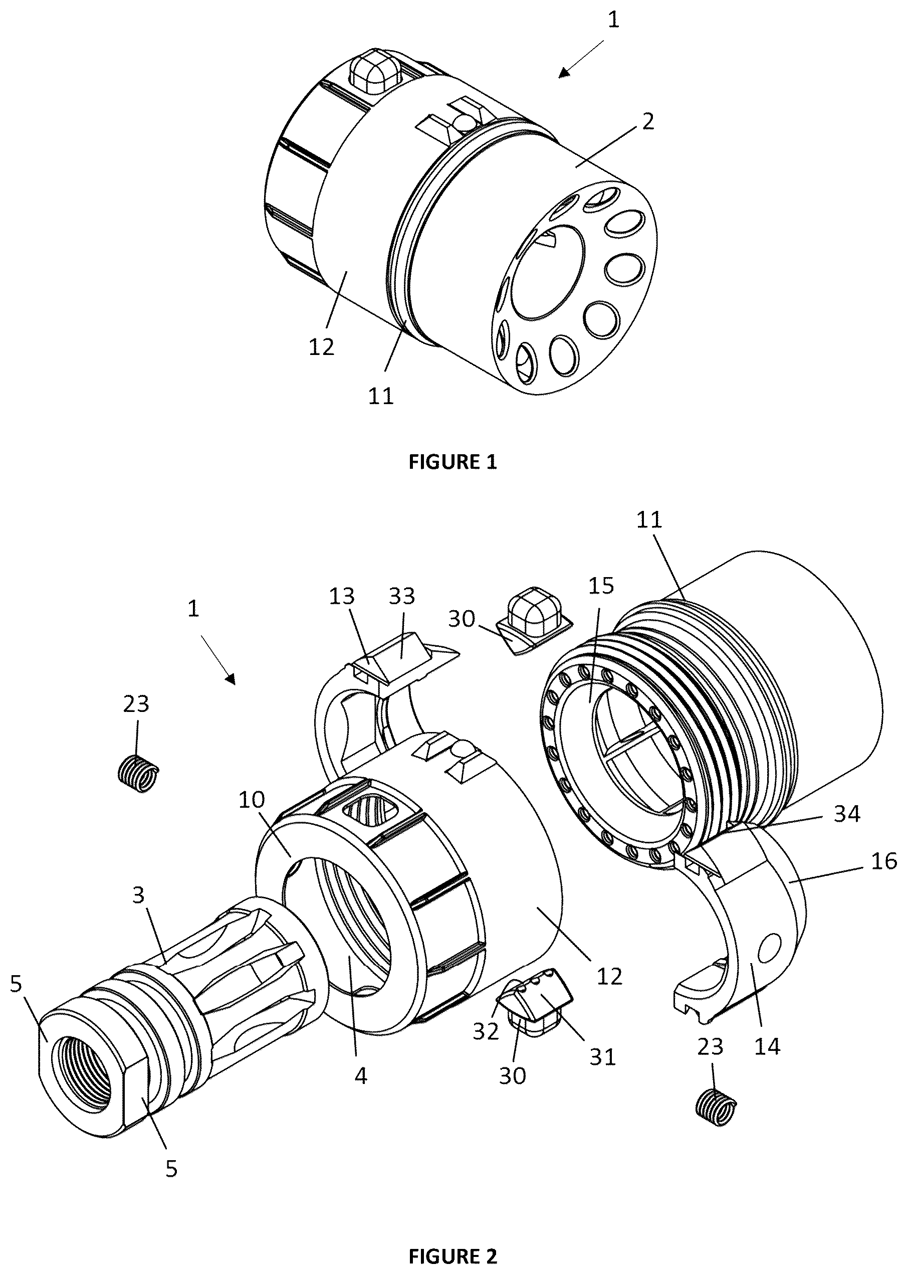 Patent US12320605 — Connector for a firearm accessory — Figure 1