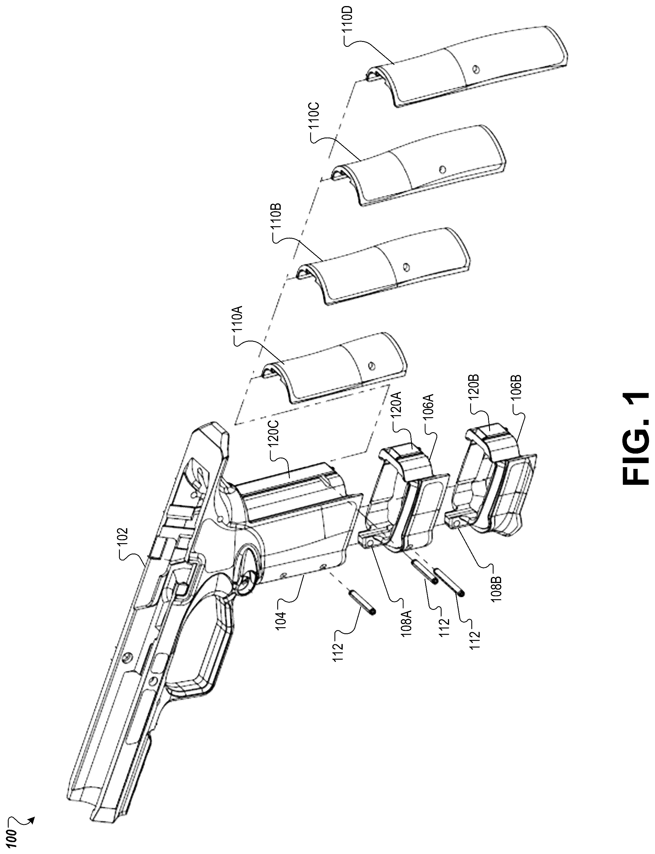 Patent US12320606 — Modular pistol grip — Figure 1