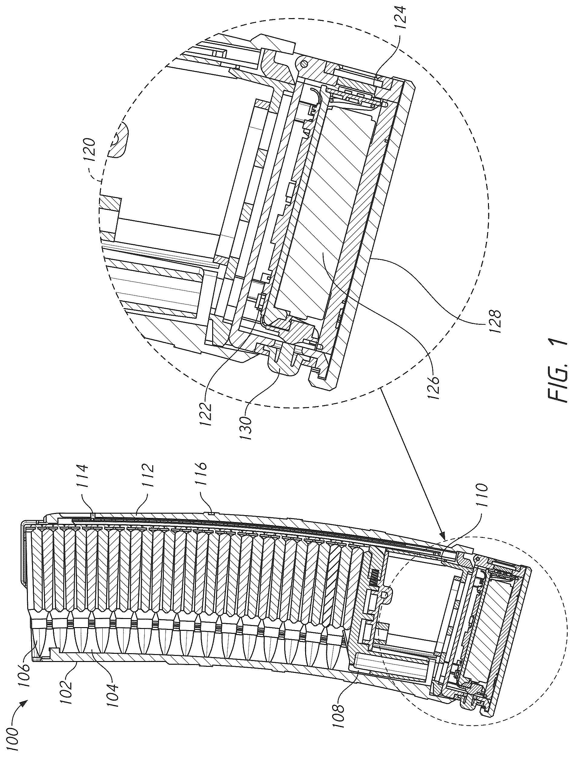 Patent US12320611 — Firearm ammunition availability detection system — Figure 1
