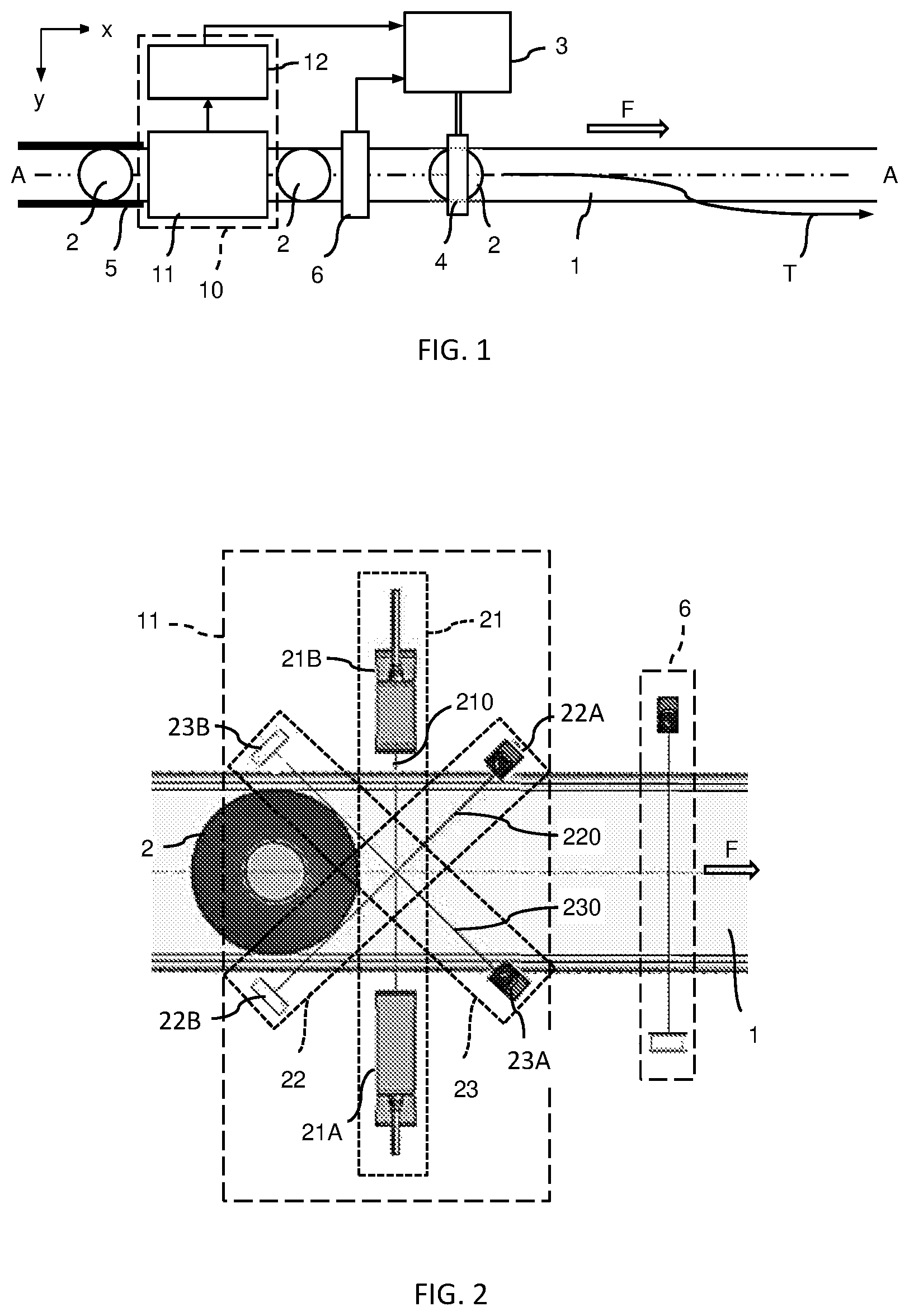 Patent US12320628 — Method and apparatus for determining the position of objects on a conveyor — Figure 1