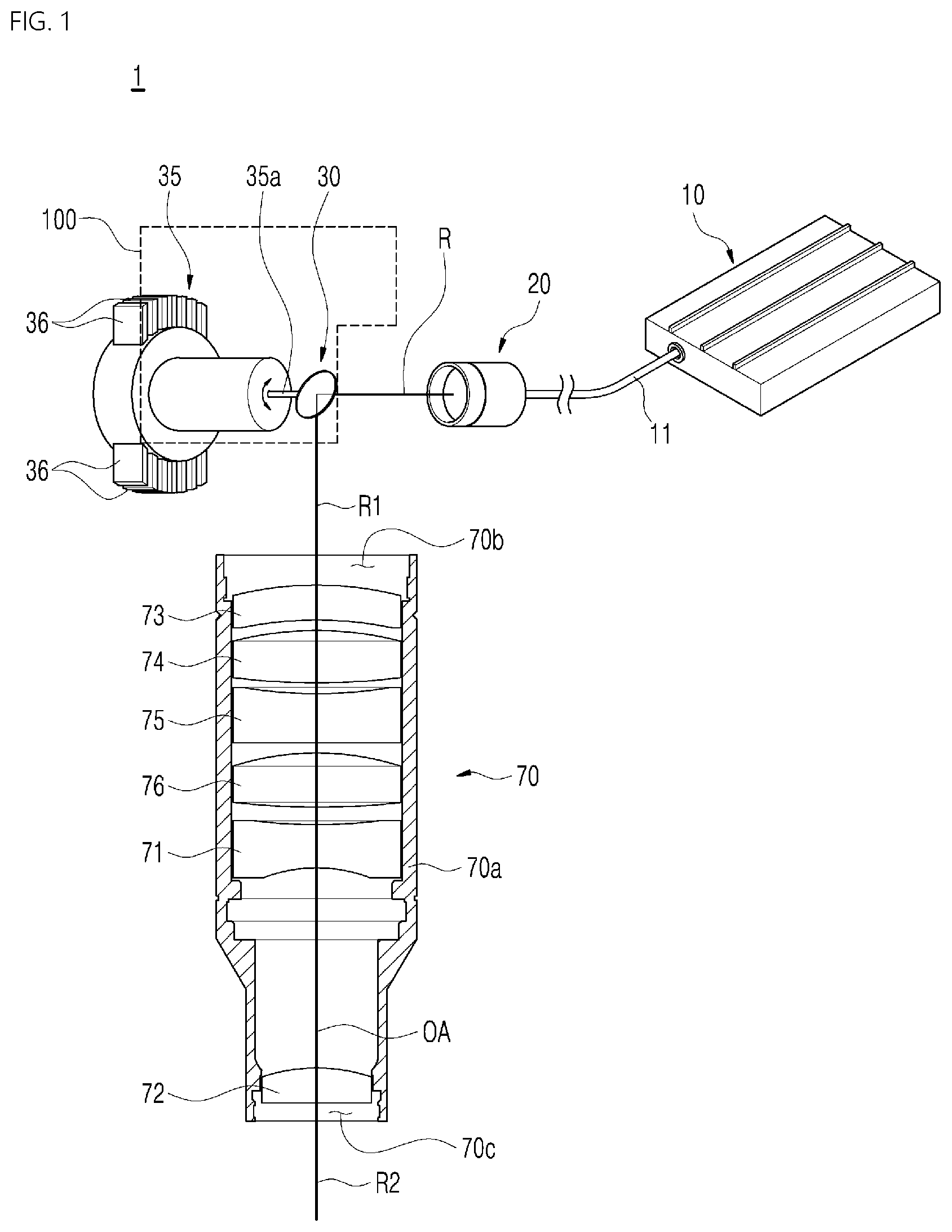 Patent US12320629 — Thin film characteristic measuring apparatus — Figure 1