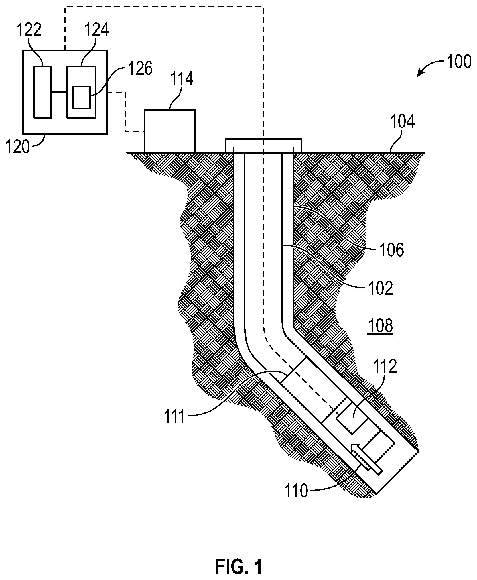 Patent US12320643 — Method of measurement near-bit magnetic compass reading interference from a downhole component — Figure 1