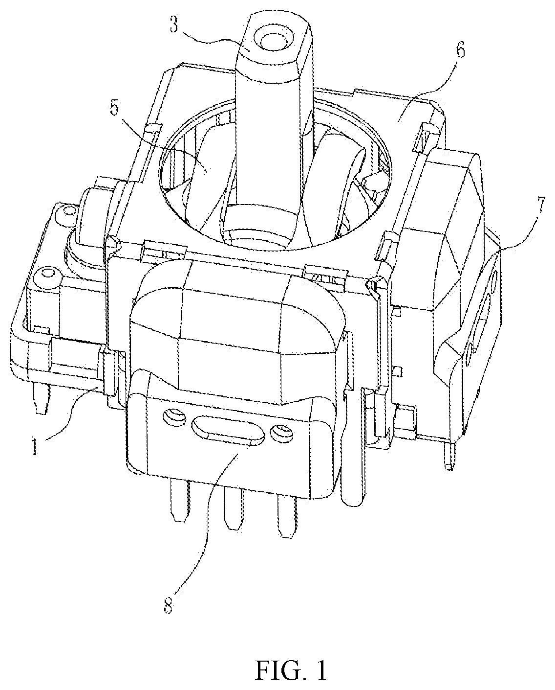 Patent US12320678 — Electromagnetic induction type rocker potentiometer — Figure 1