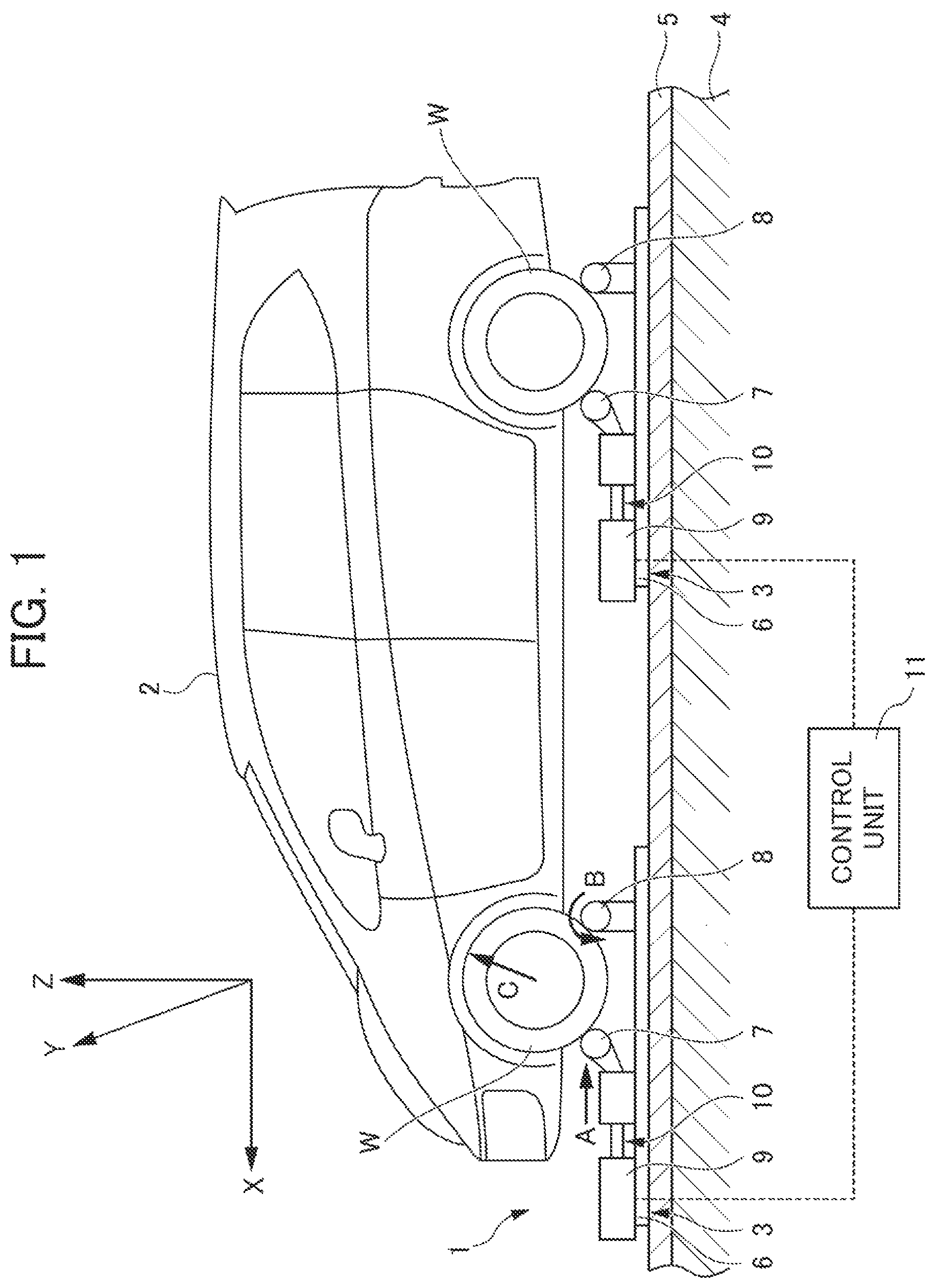 Patent US12320727 — Vehicle vibration method and vehicle vibration device — Figure 1