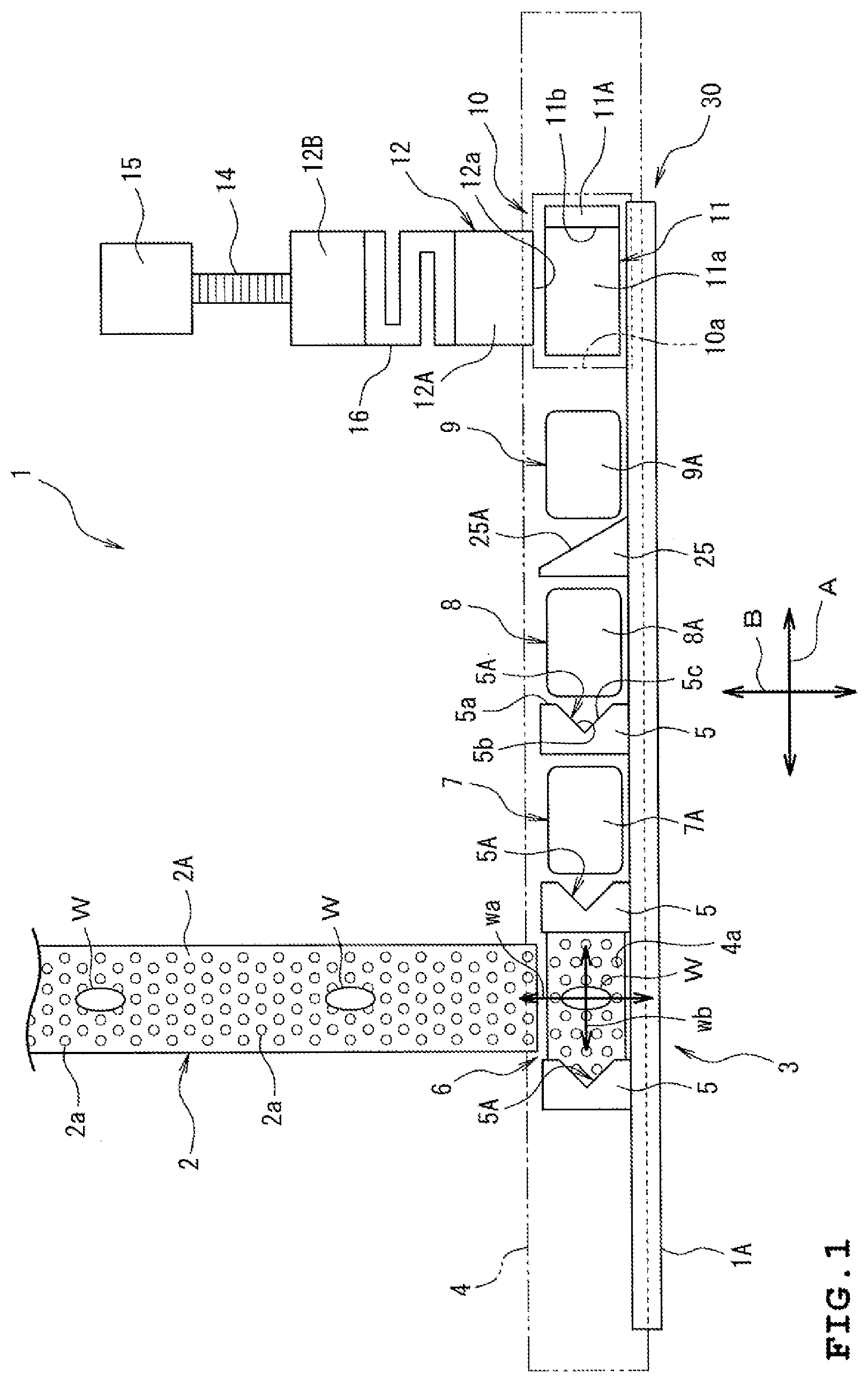 Patent US12320784 — Article orientation change device — Figure 1