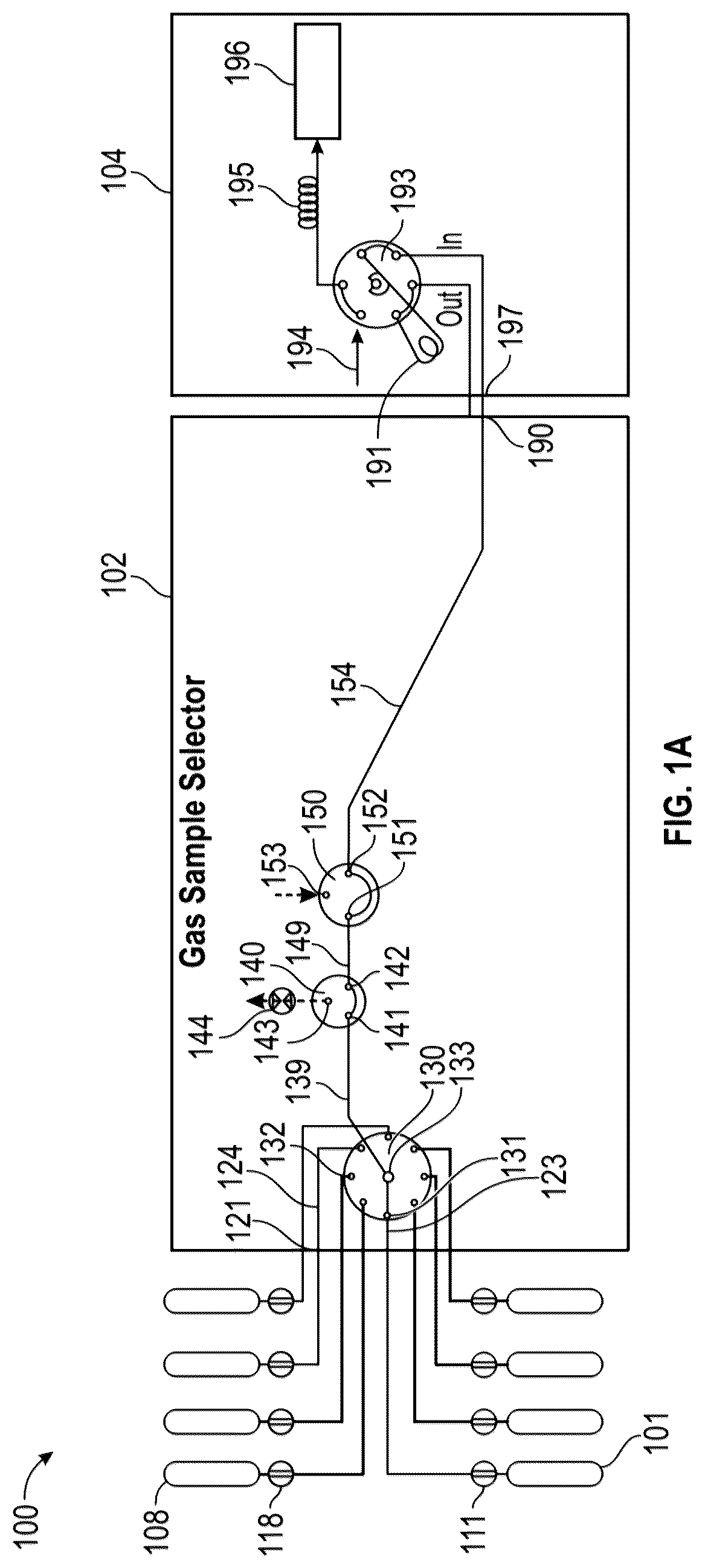 Patent US12320786 — Gas sample selector — Figure 1