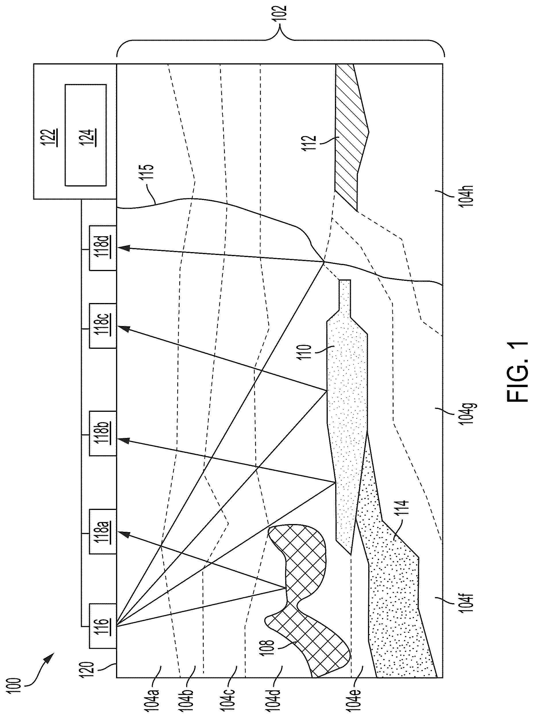 Patent US12320939 Figure 1 – Frequency-dependent machine learning model in seismic interpretation