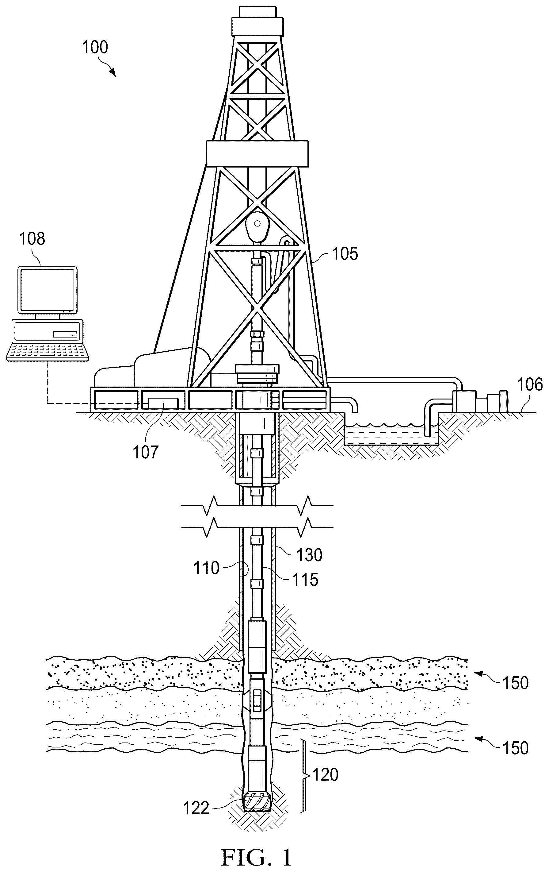 Patent US12320946 — Utilizing resistivity distribution curves for geological or borehole correlations — Figure 1