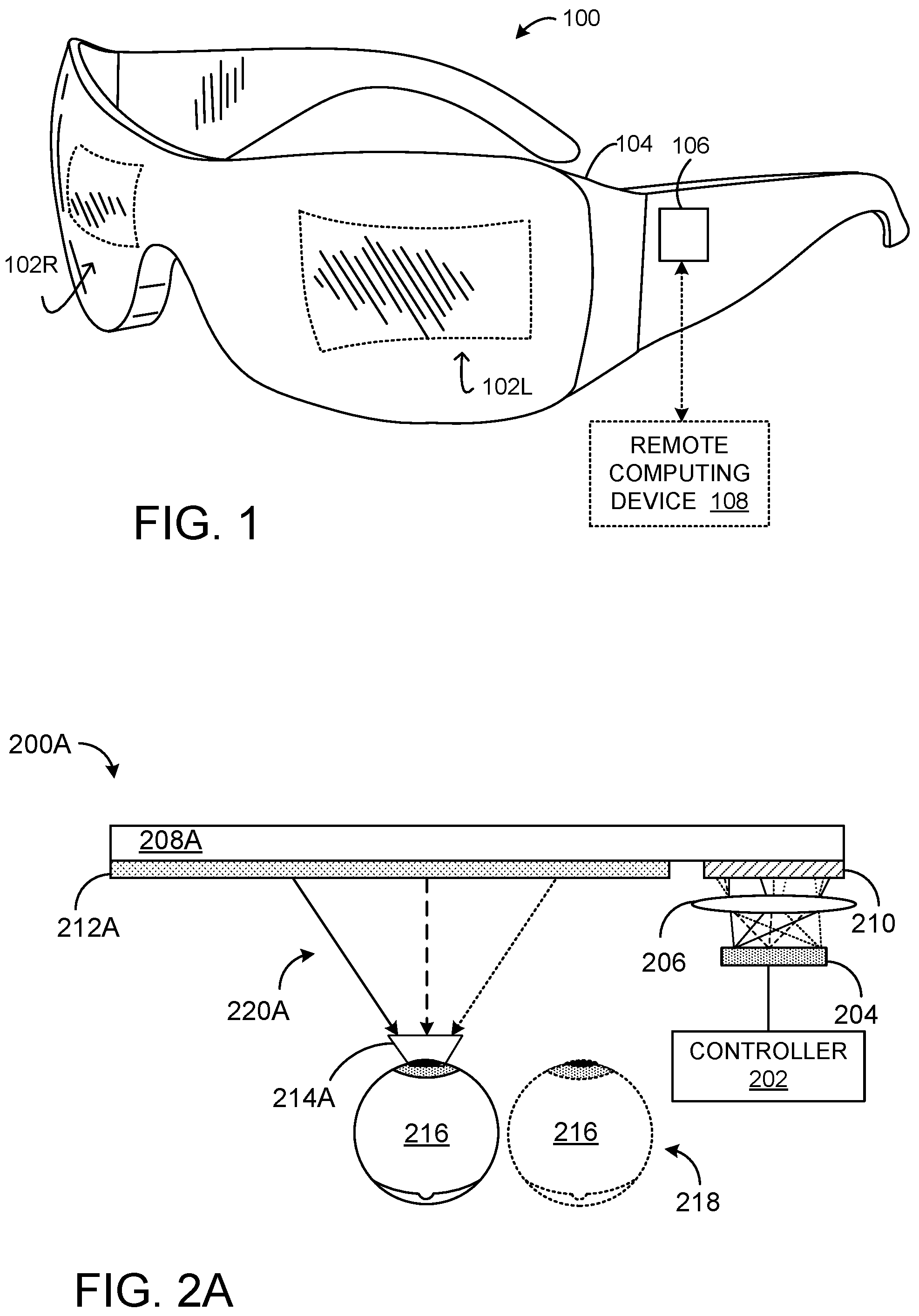 Patent US12320973 Figure 1 – Dynamic control of waveguide eye box
