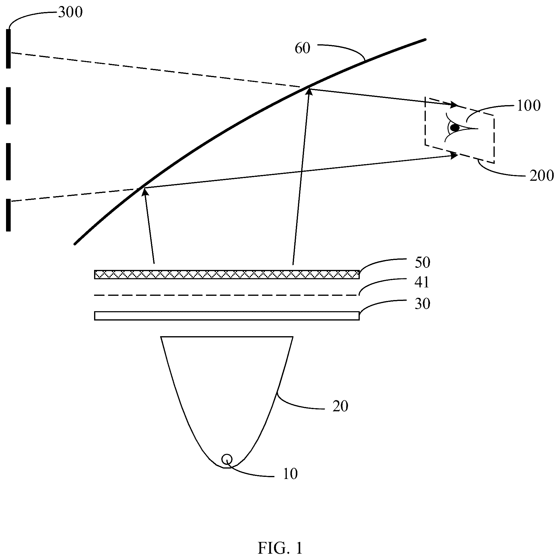 Patent US12320974 — Light control apparatus, passive light-emitting image source and head-up display system — Figure 1