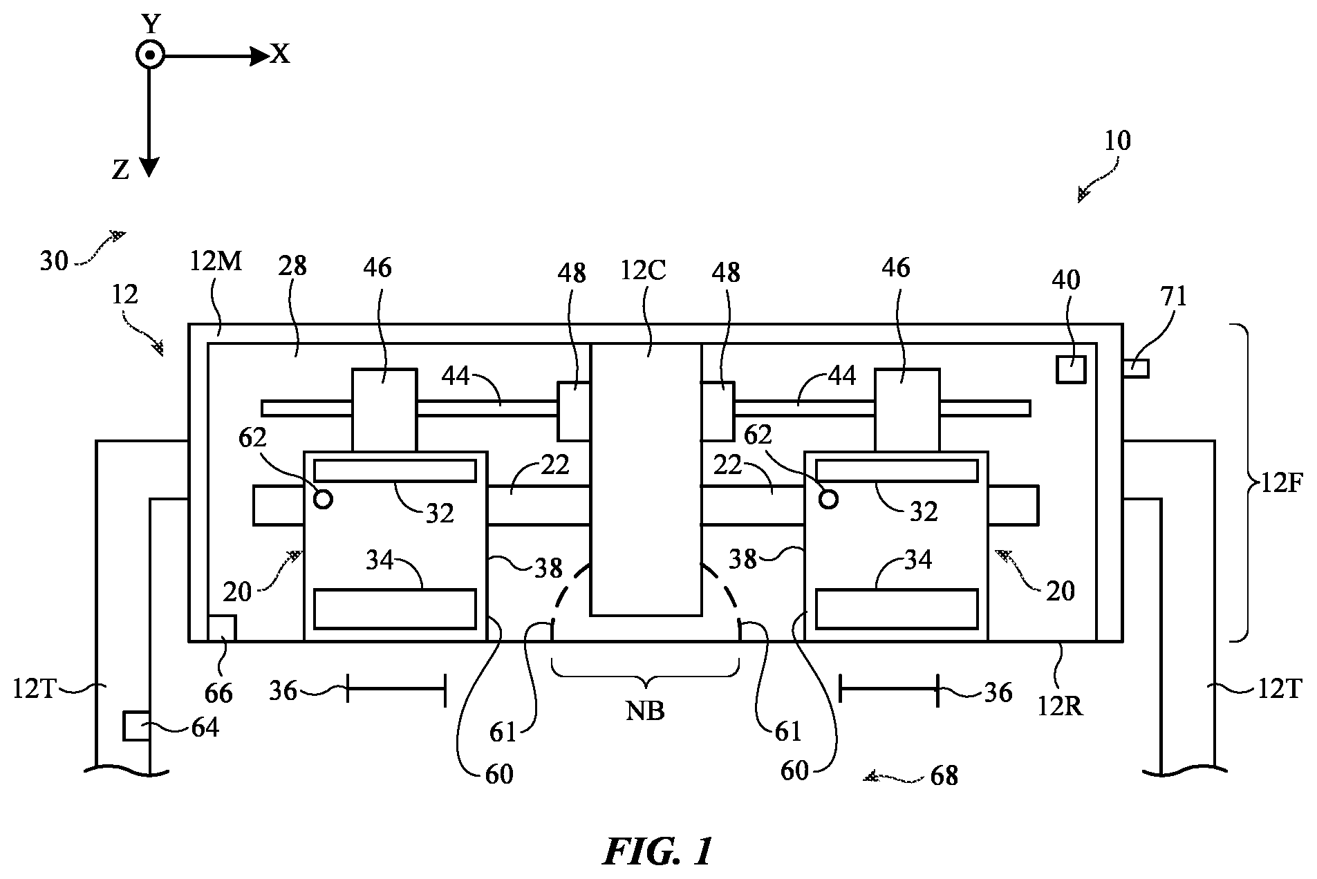 Patent US12320987 — Electronic devices with optical assembly positioning systems — Figure 1