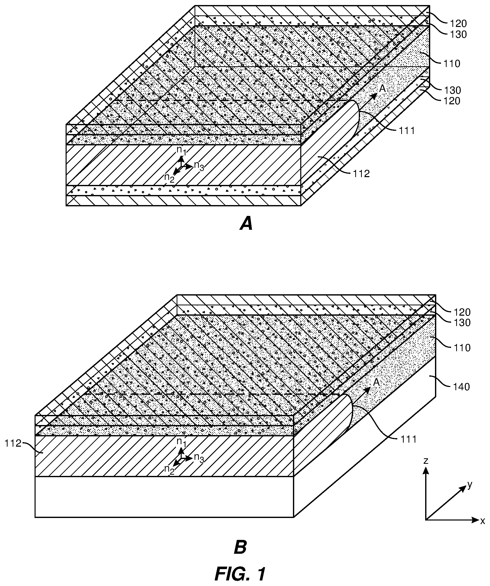 Patent US12320999 — High refractive index and highly birefringent solid organic materials — Figure 1