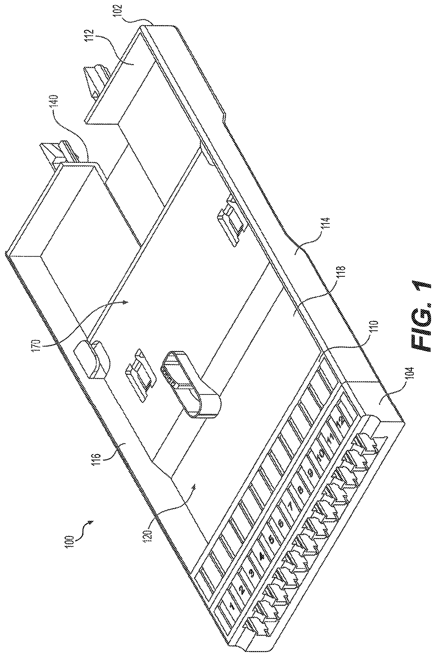 Patent US12321031 — Support frame for providing adapter-less connections for fiber optic cables — Figure 1