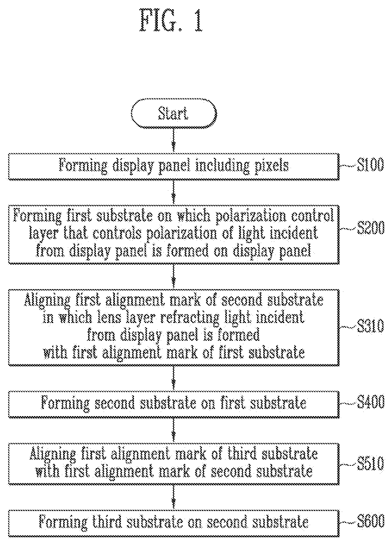 Patent US12321057 — Method of manufacturing a display device — Figure 1