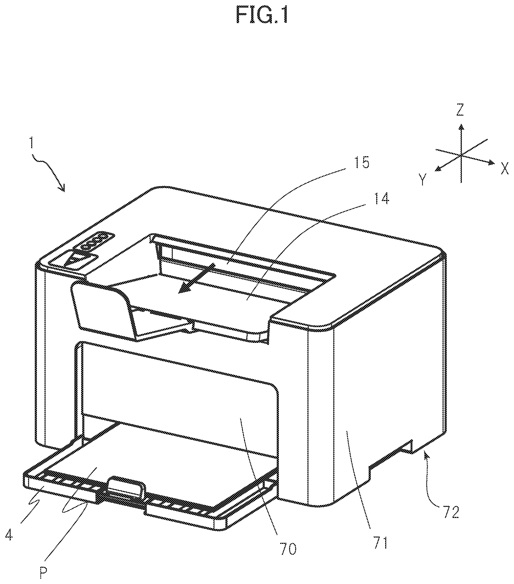 Patent US12321109 — Image forming apparatus for use with detachable toner container — Figure 1