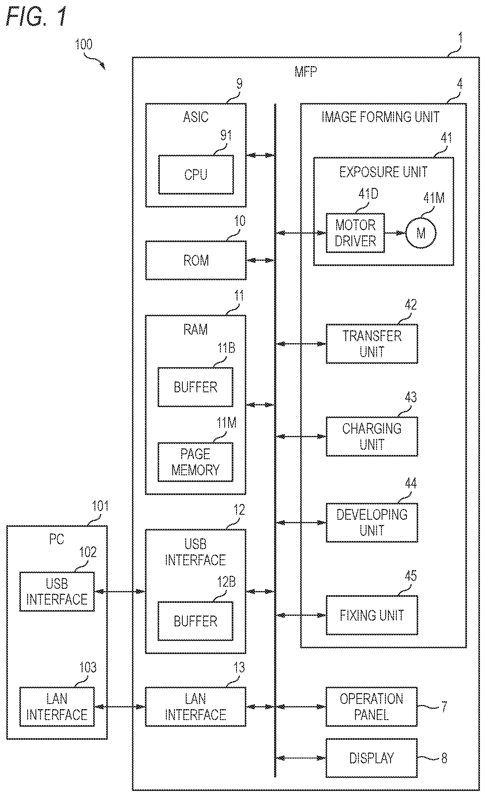 Patent US12321124 — Image forming apparatus, image forming system, and non-transitory computer-readable storage medium — Figure 1