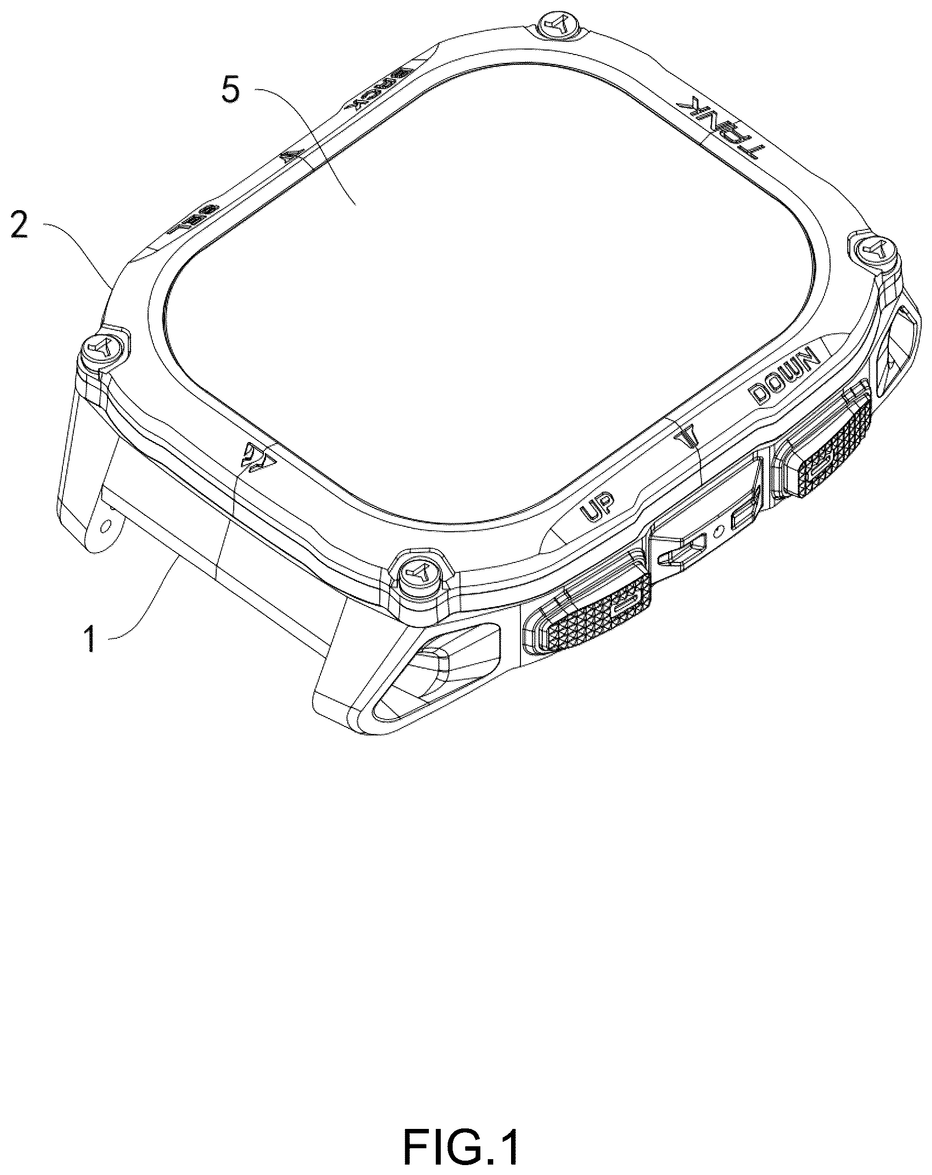 Patent US12321136 Figure 1 – Waterproof structure for watch