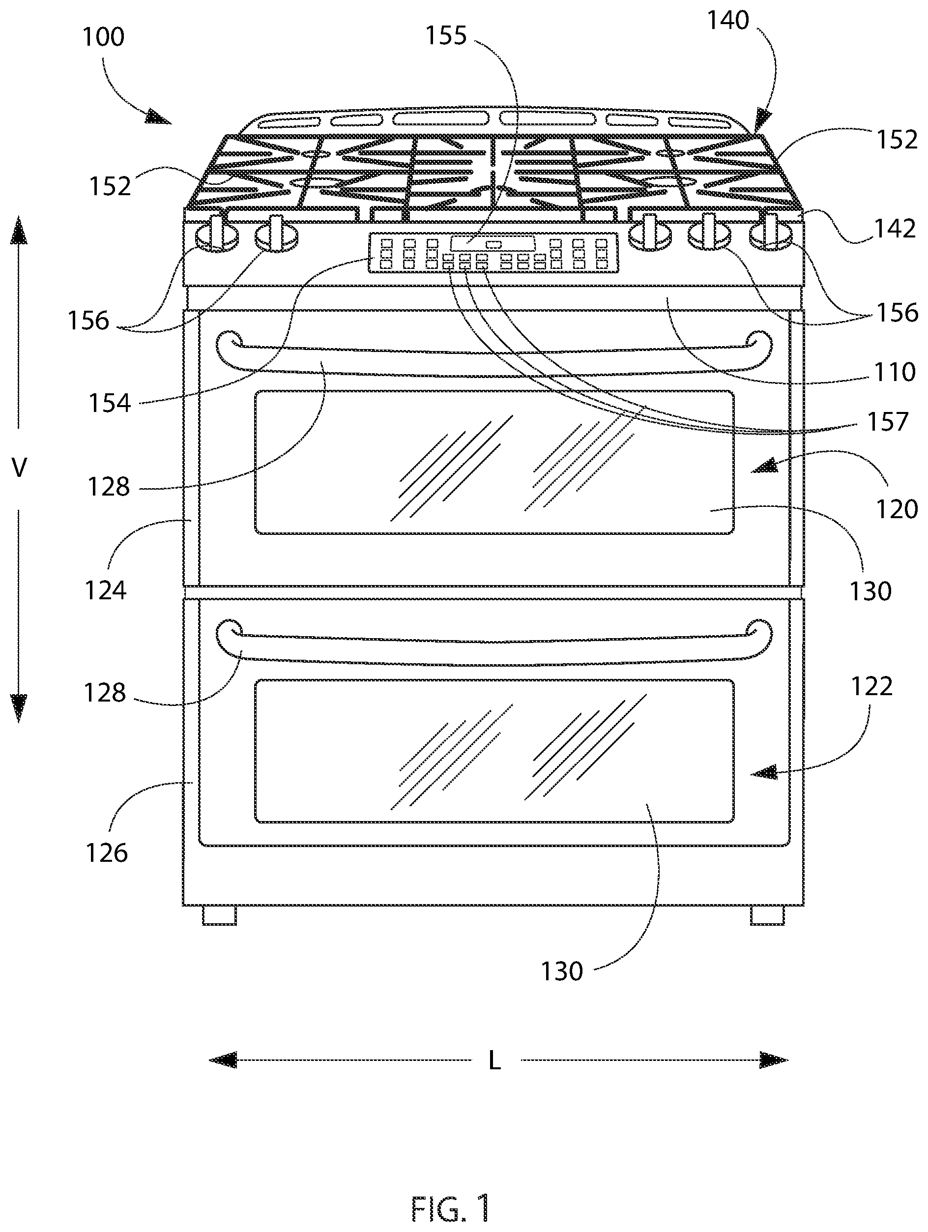 Patent US12321182 — Cooktop appliance with variable closed-loop controls — Figure 1