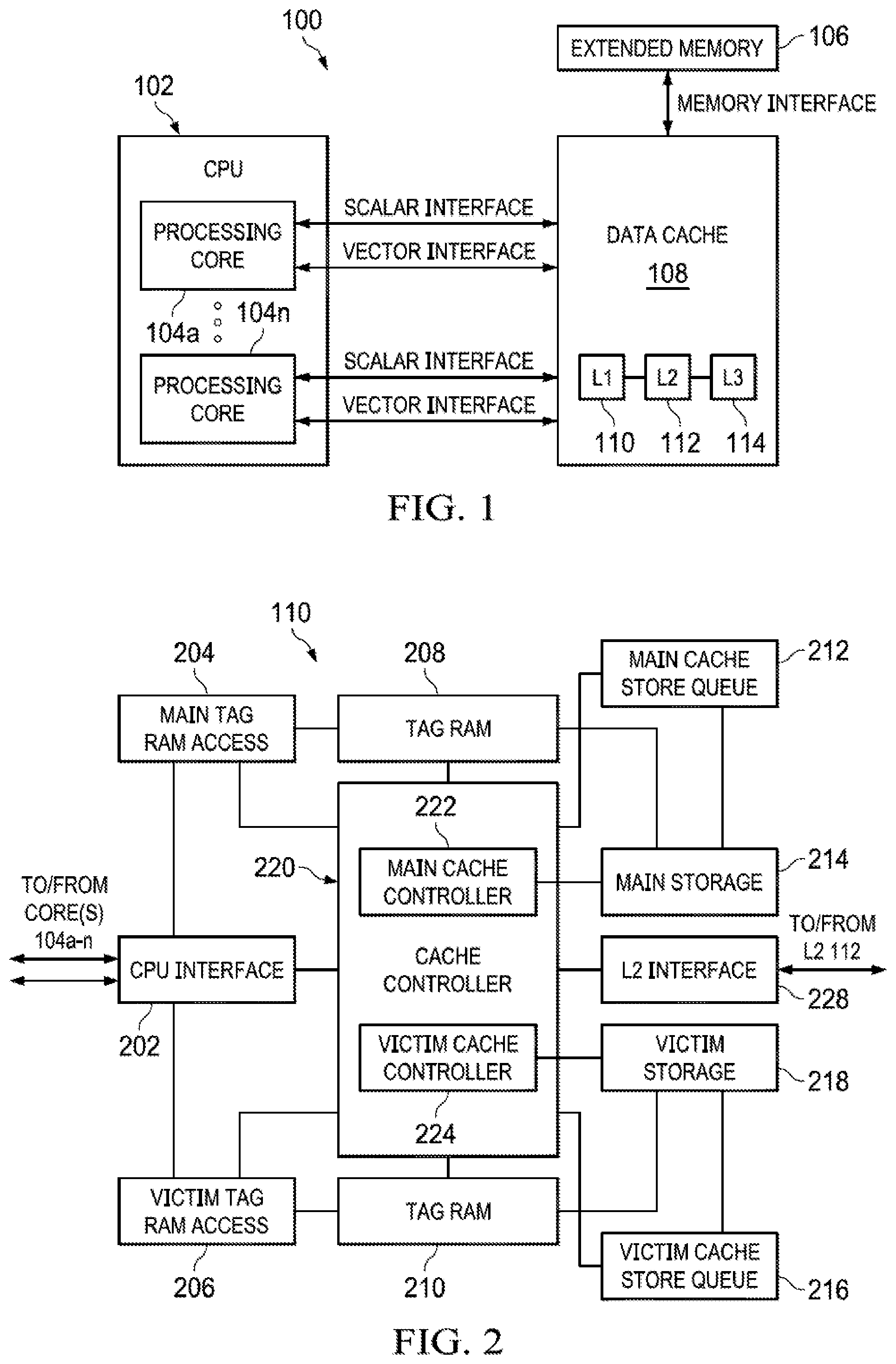 Patent US12321284 — Methods and apparatus to facilitate atomic operations in victim cache — Figure 1