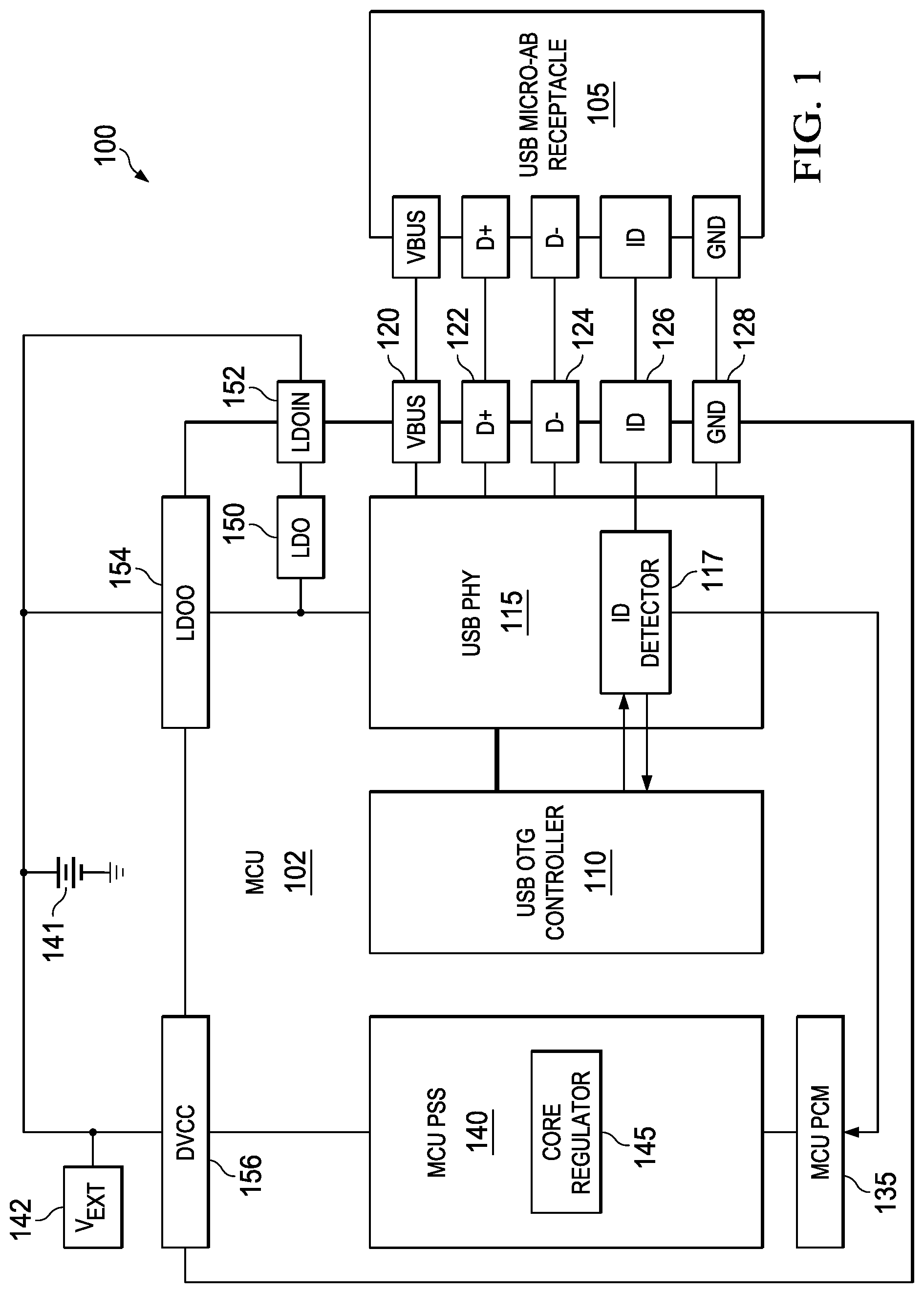 Patent US12321306 Figure 1 – Methods and apparatus to enable status change detection in a low power mode of a microcontroller unit