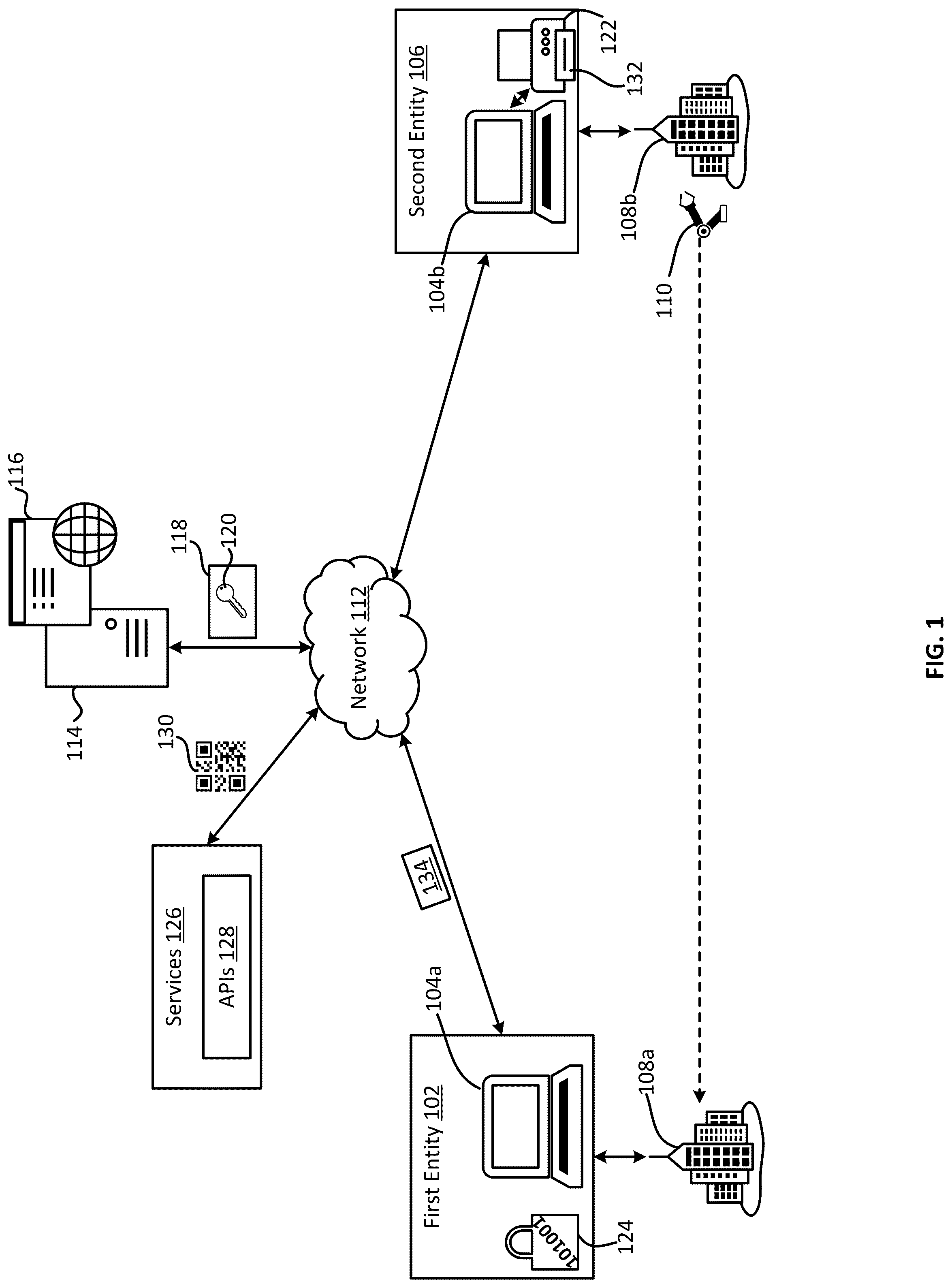 Patent US12321487 — Computer interfaces and techniques for protecting sensitive data — Figure 1