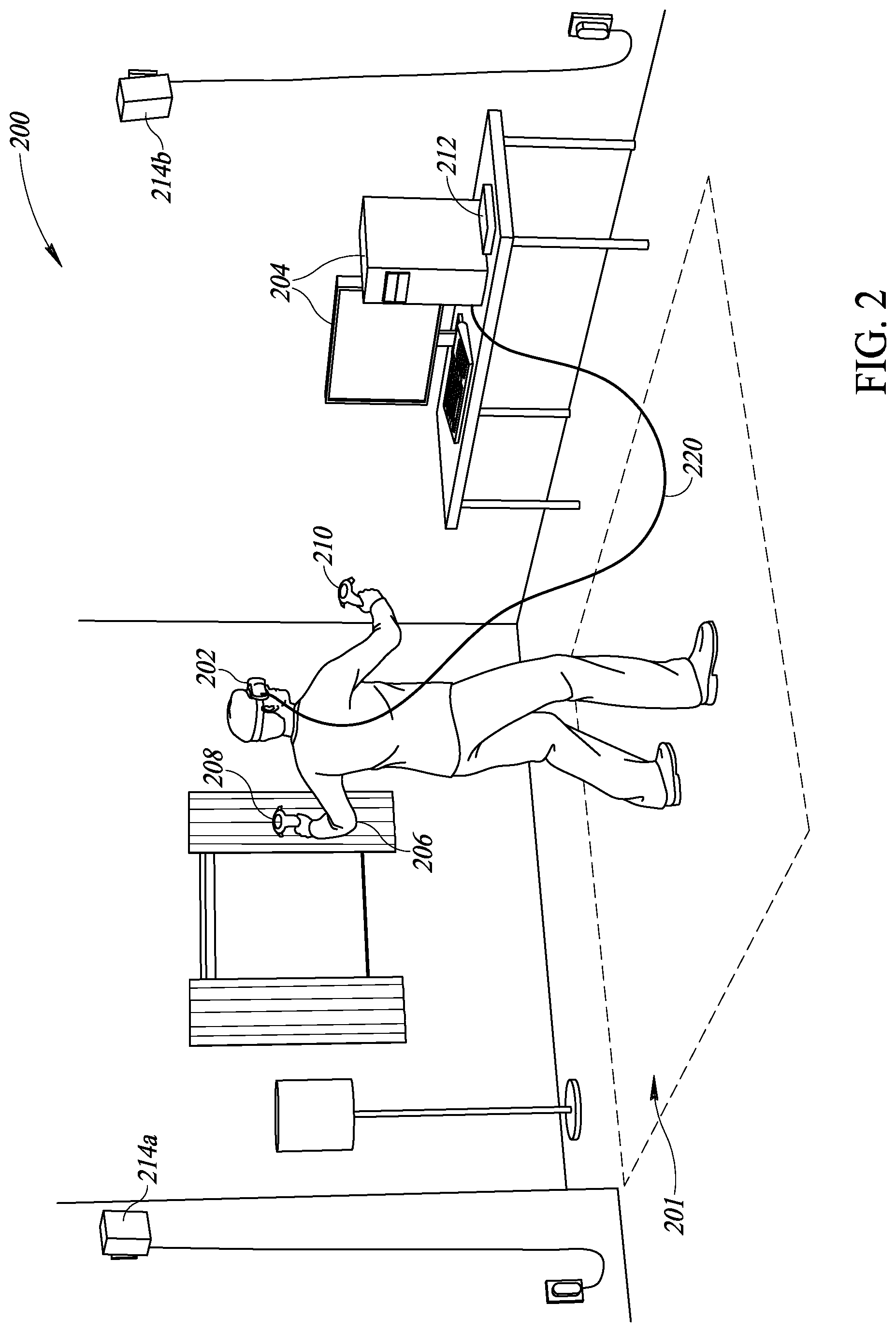 Patent US12321514 Figure 2 – Optical tracking including imaging-based angle sensitive detectors