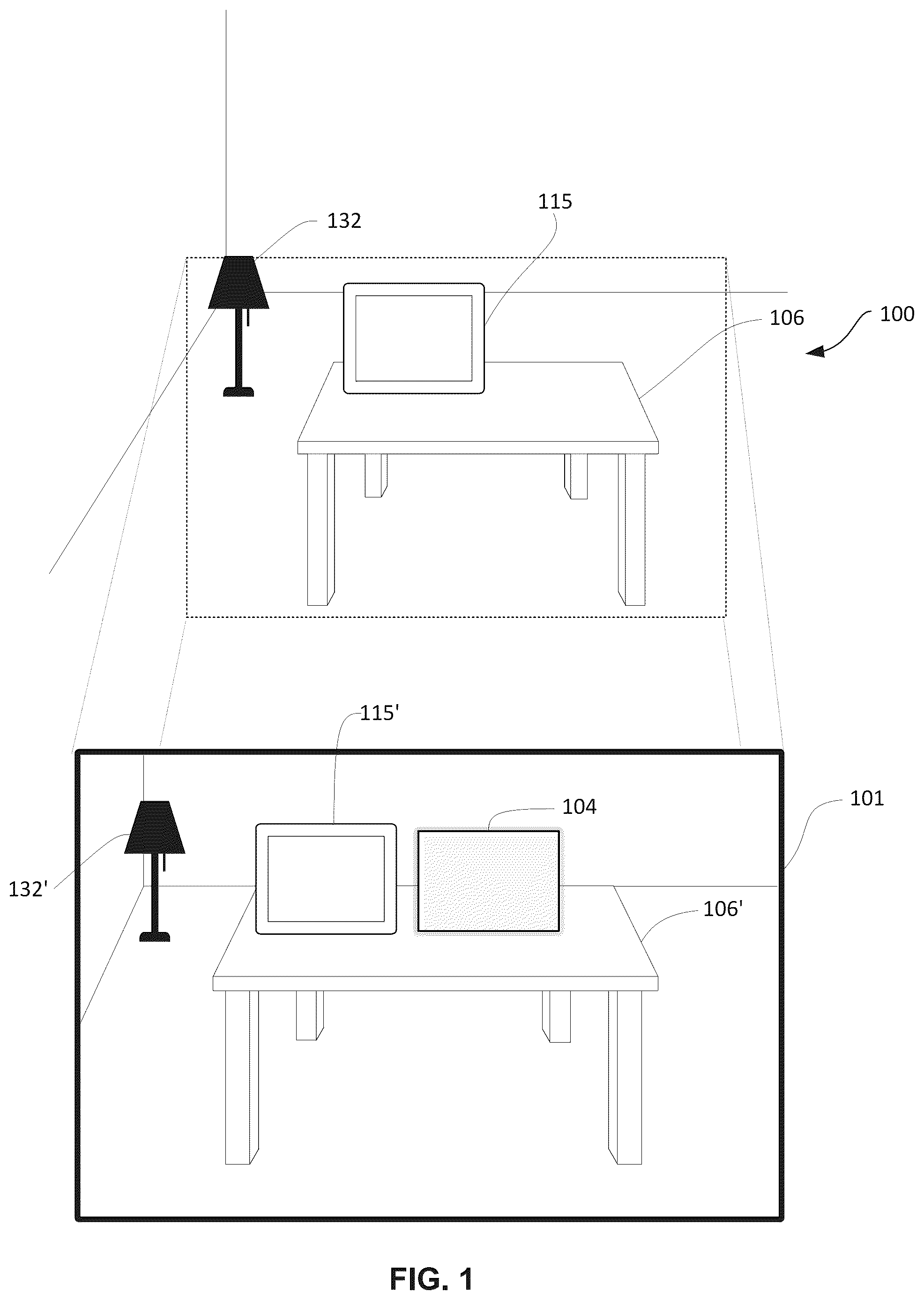 Patent US12321515 — System and method of representations of user interfaces of an electronic device — Figure 1