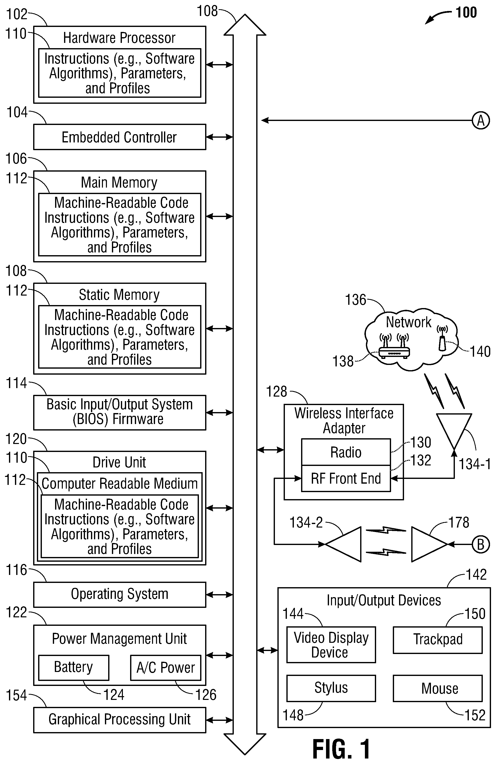 Patent US12321530 — System and method for a power sustainability keyboard with solenoidal energy harvester device — Figure 1