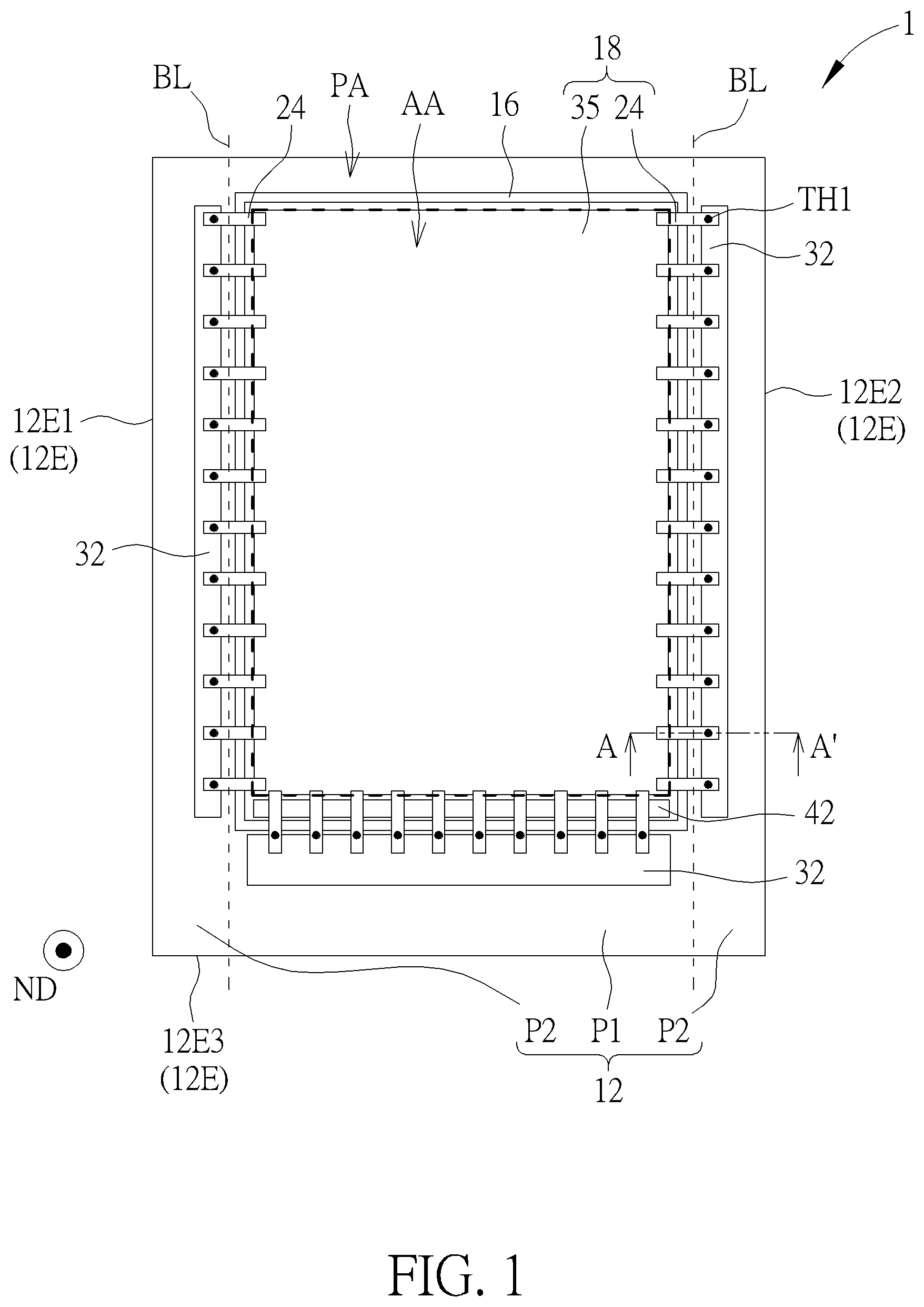 Patent US12321549 — Electronic device — Figure 1