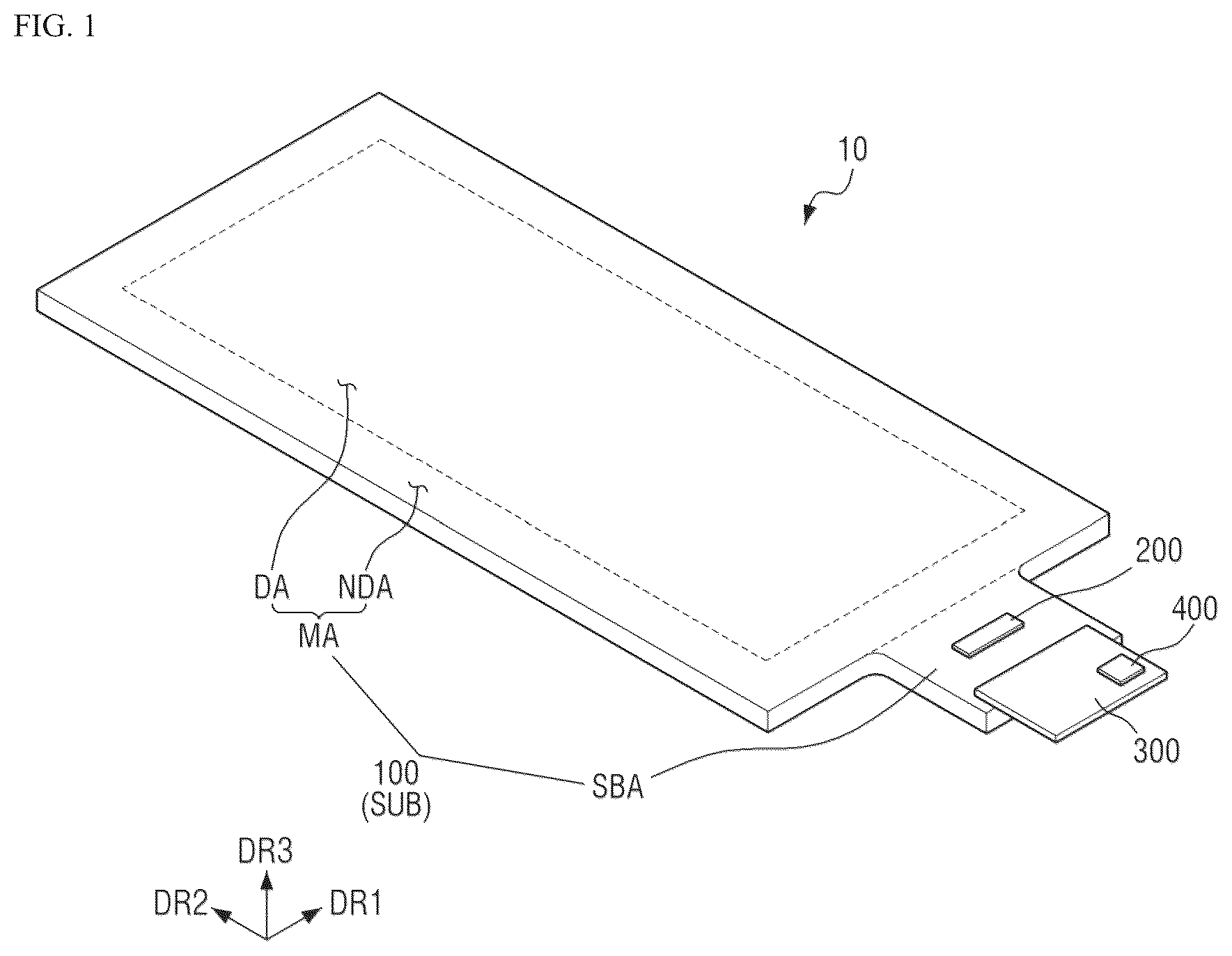 Patent US12321551 — Display device — Figure 1