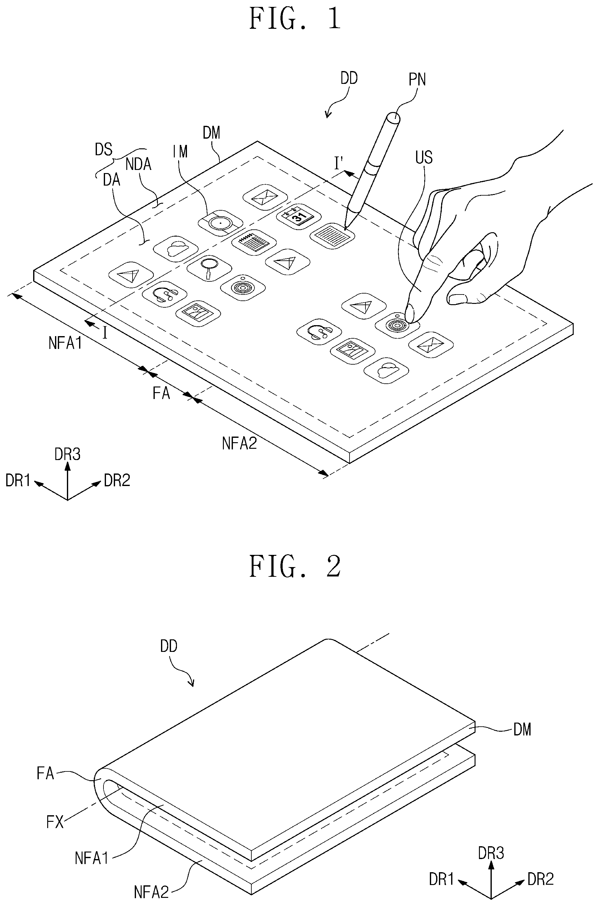 Patent US12321557 Figure 1 – Input sensing part and display device including the same