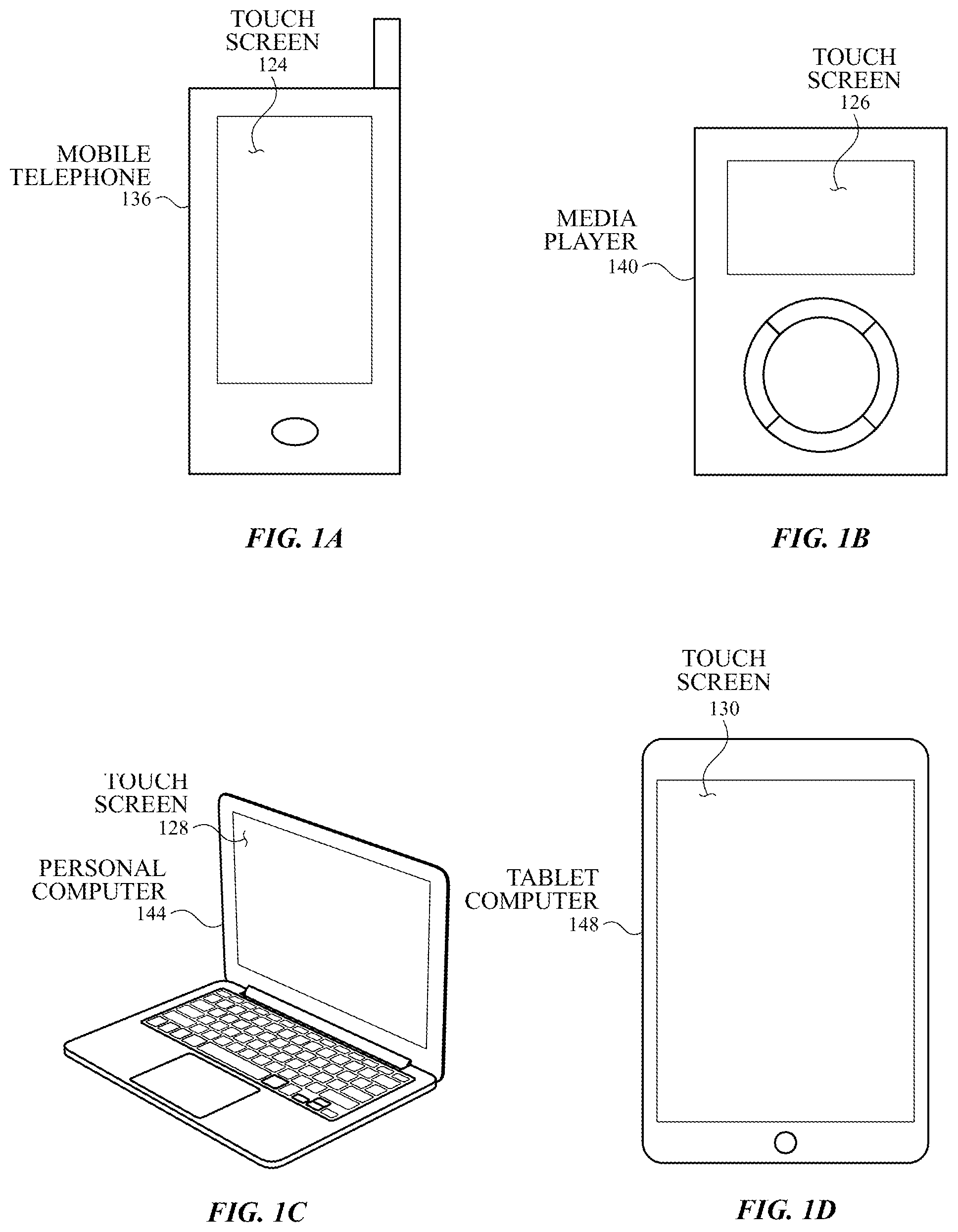 Patent US12321559 — Flexible touch sensor panel with metal mesh and solid conductor — Figure 1
