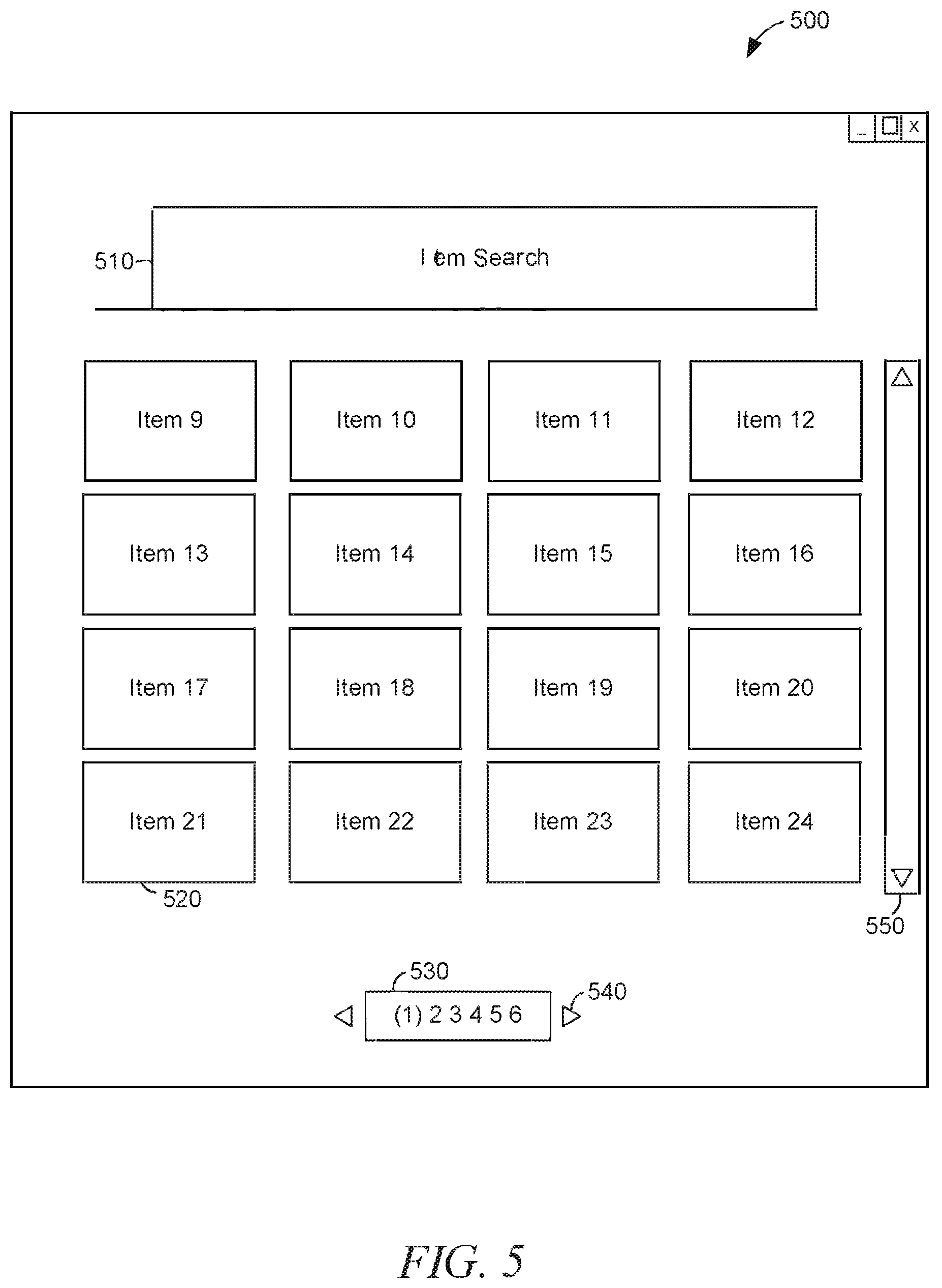 Patent US12321571 Figure 5 – Seamless pagination