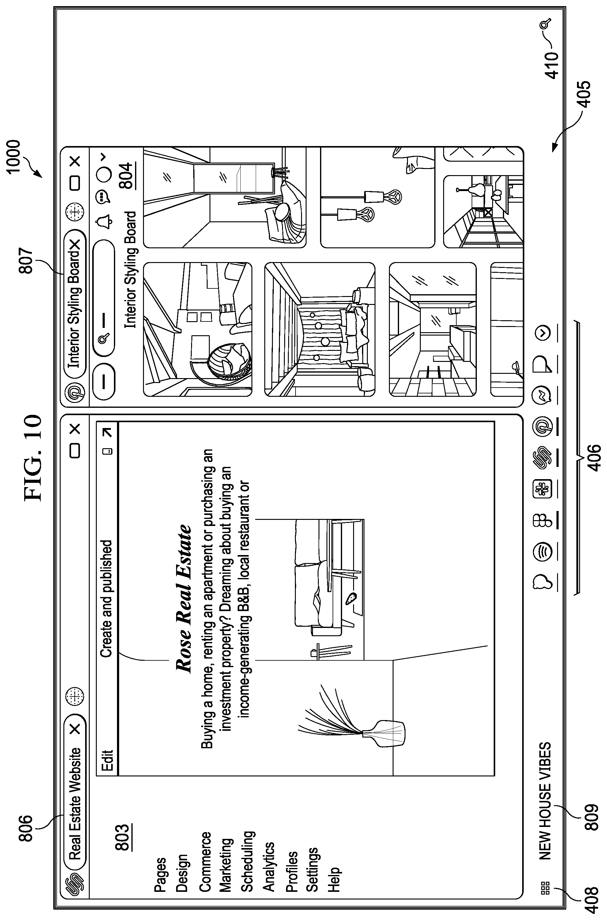 Patent US12321572 Figure 12 – Application management and navigation of web applications in a web-based environment
