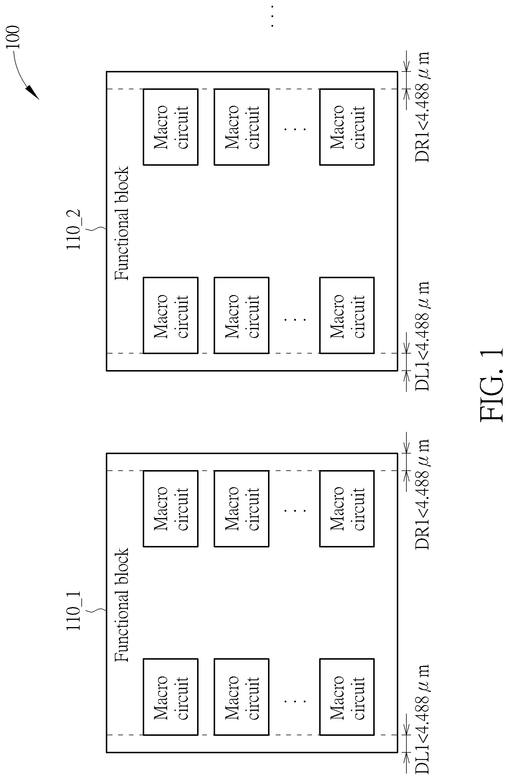 Patent US12321678 — Integrated circuit with compact layout arrangement — Figure 1
