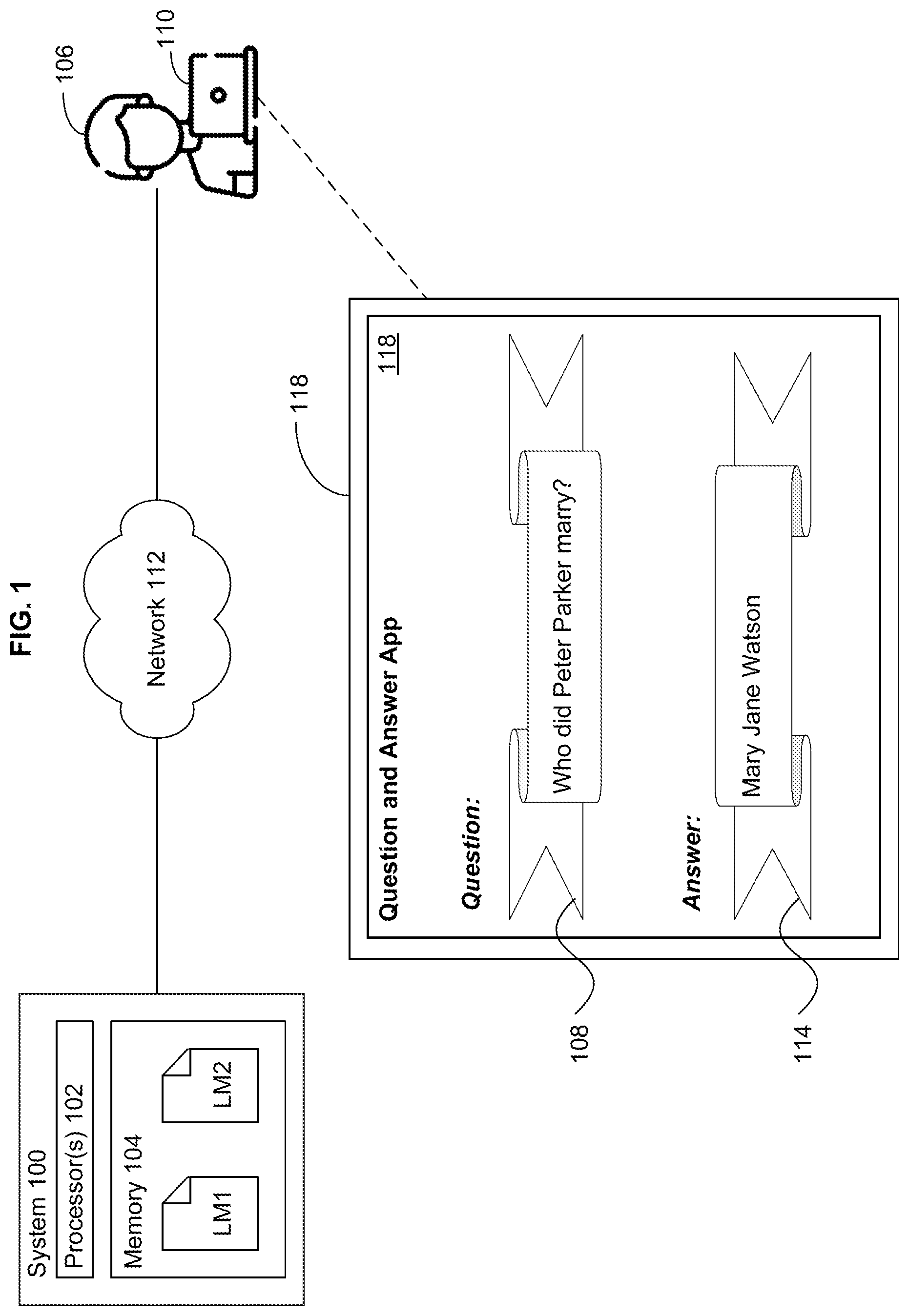 Patent US12321706 — Soft knowledge prompts for language models — Figure 1