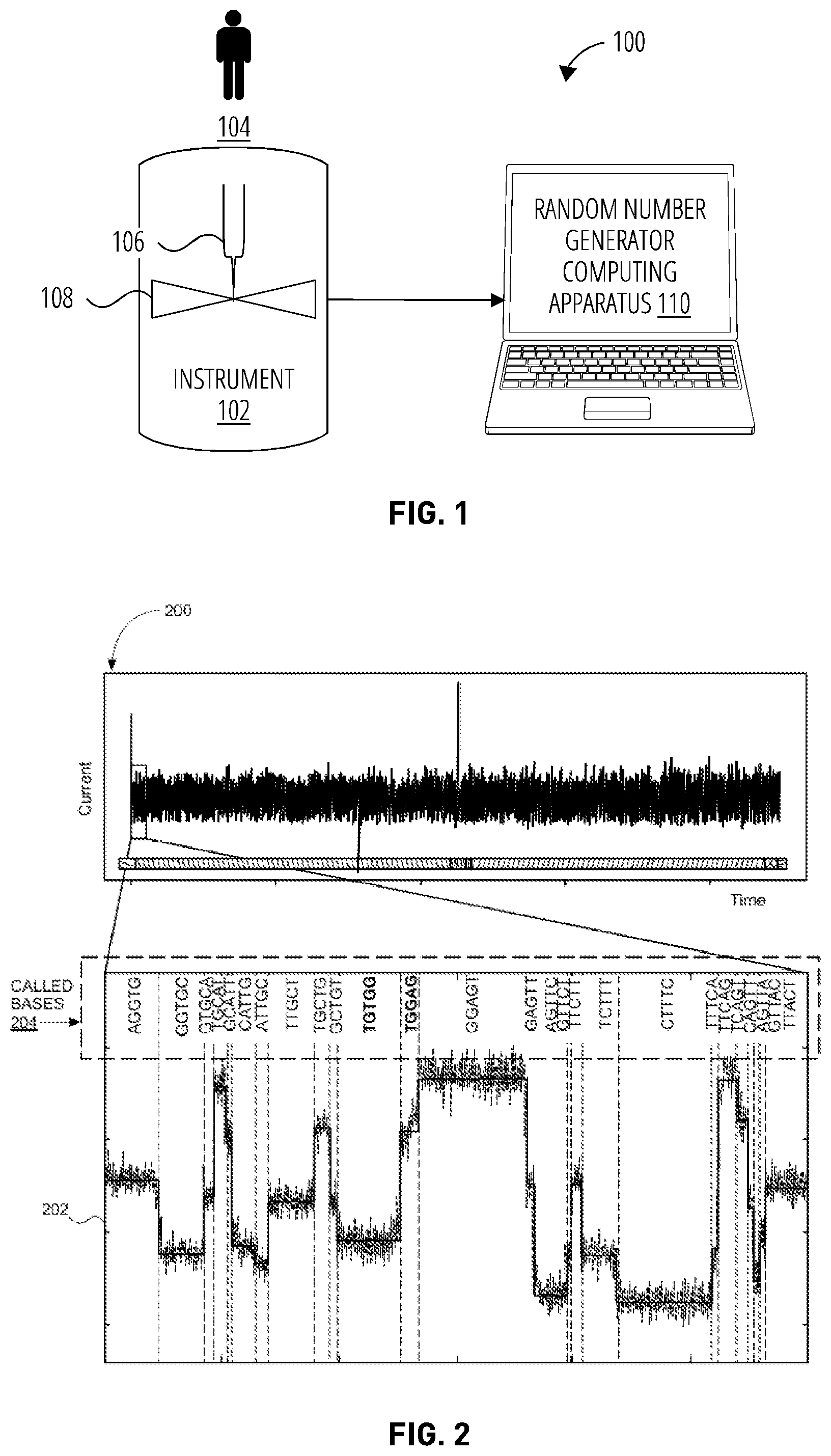 Patent US12321718 — True random number generation based on instrument data — Figure 1