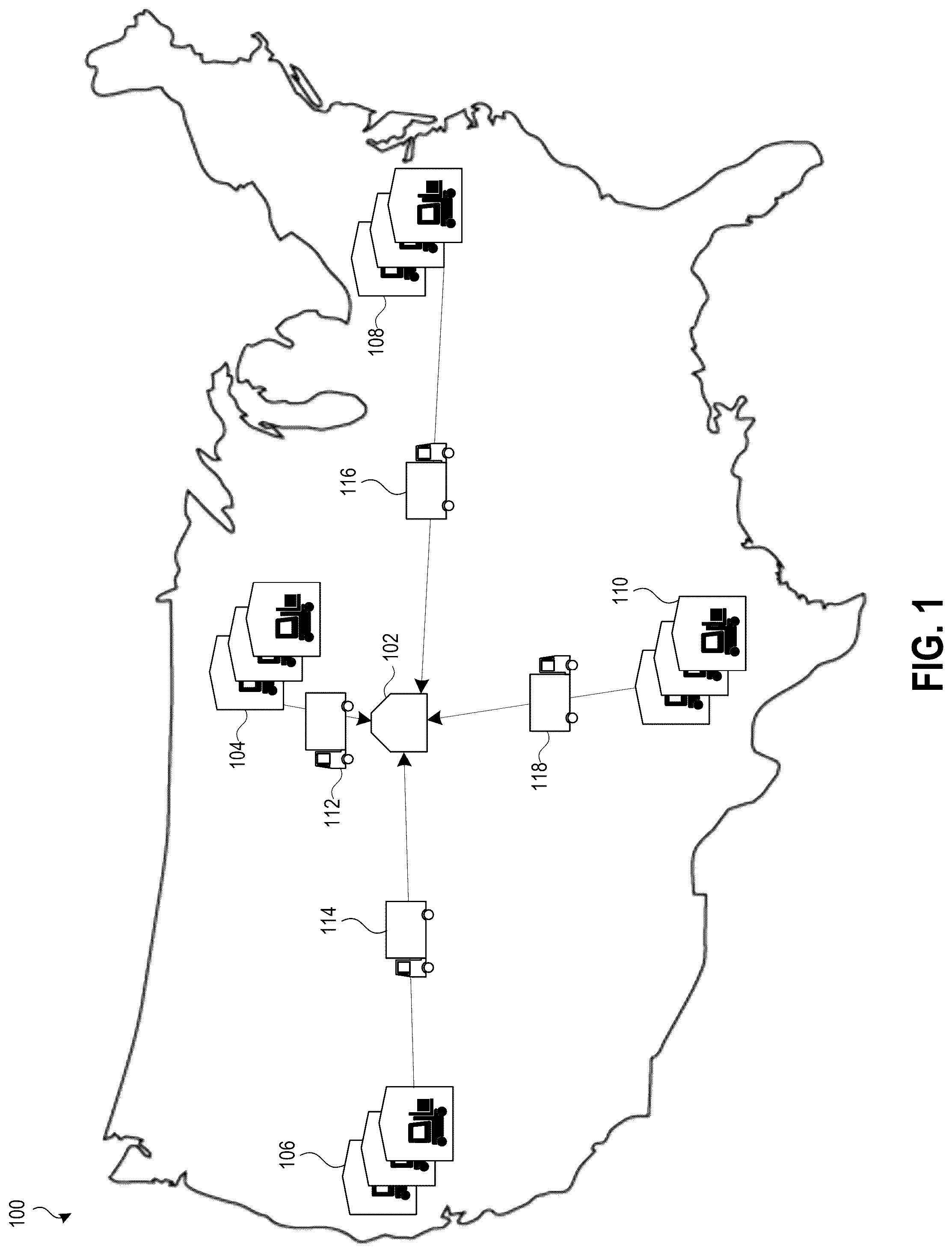 Patent US12321884 — Intelligent order consolidation — Figure 1