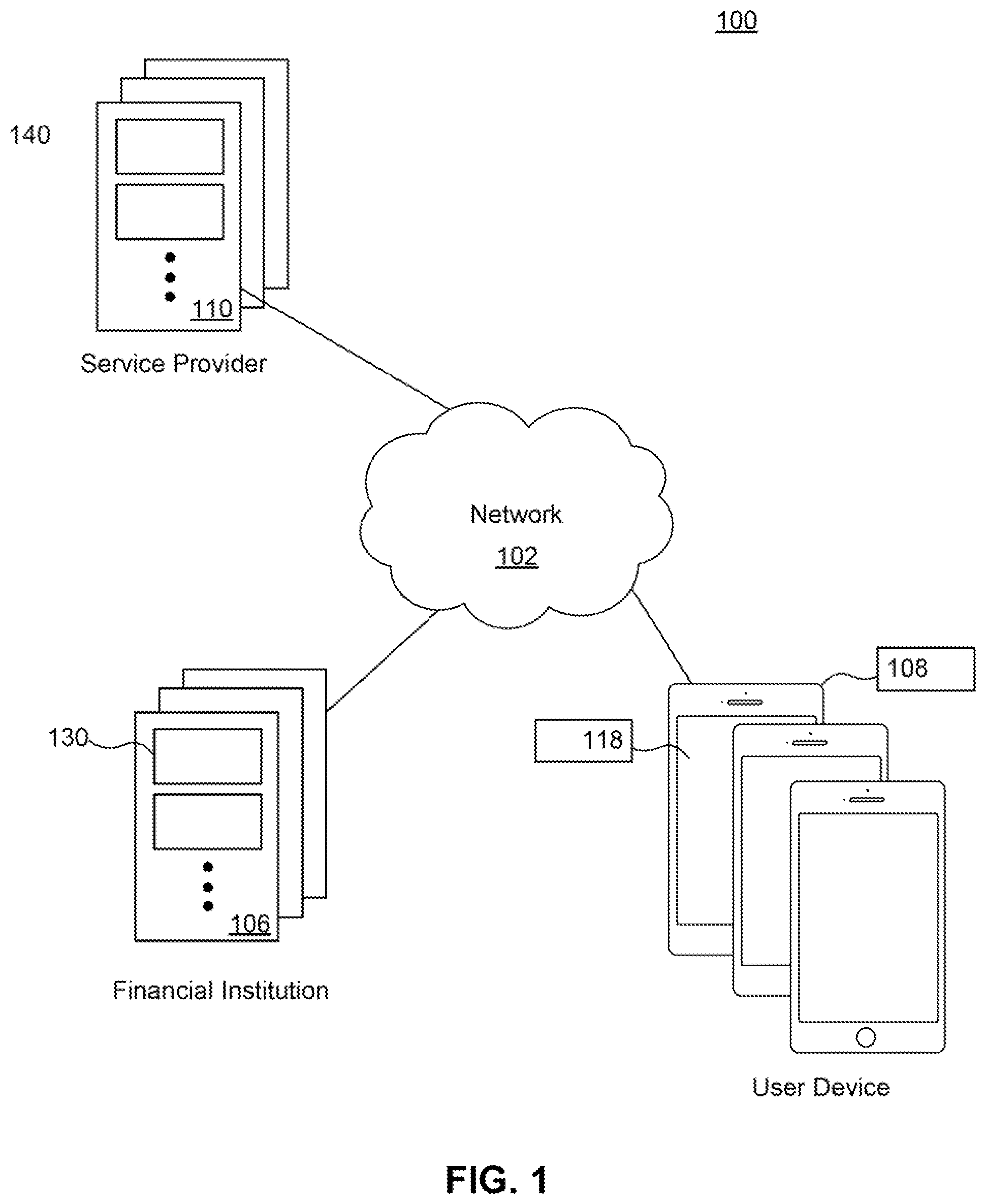 Patent US12321910 — Systems and methods for electronic database communications — Figure 1