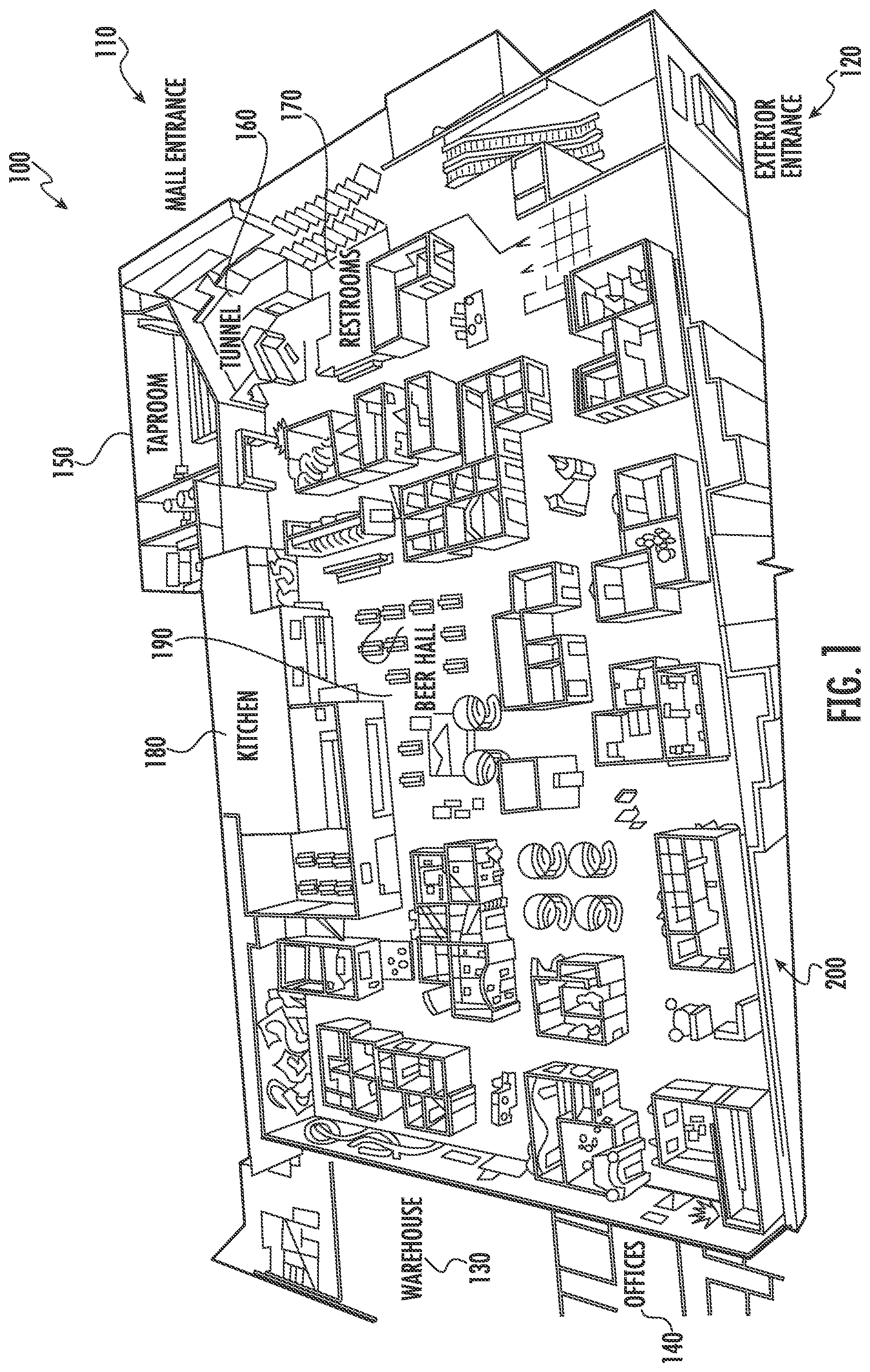 Patent US12322019 — Systems and methods for providing physical challenge games — Figure 1