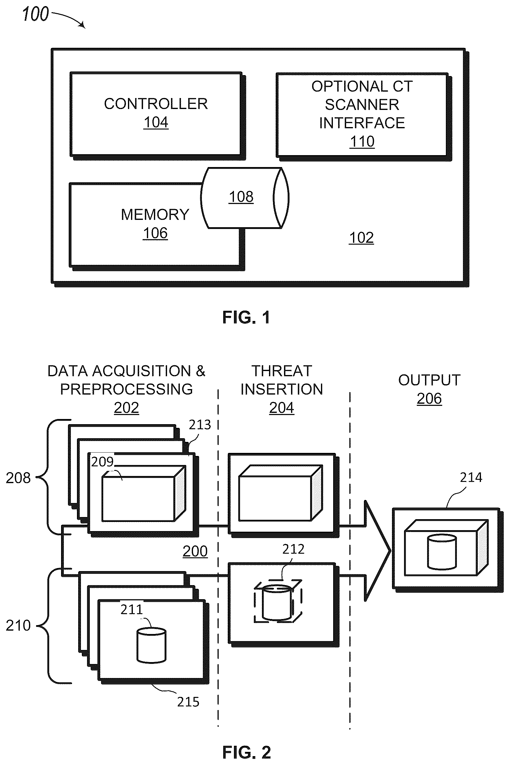 Patent US12322032 Figure 1 – Techniques for generating synthetic three-dimensional representations of threats disposed within a volume of a bag