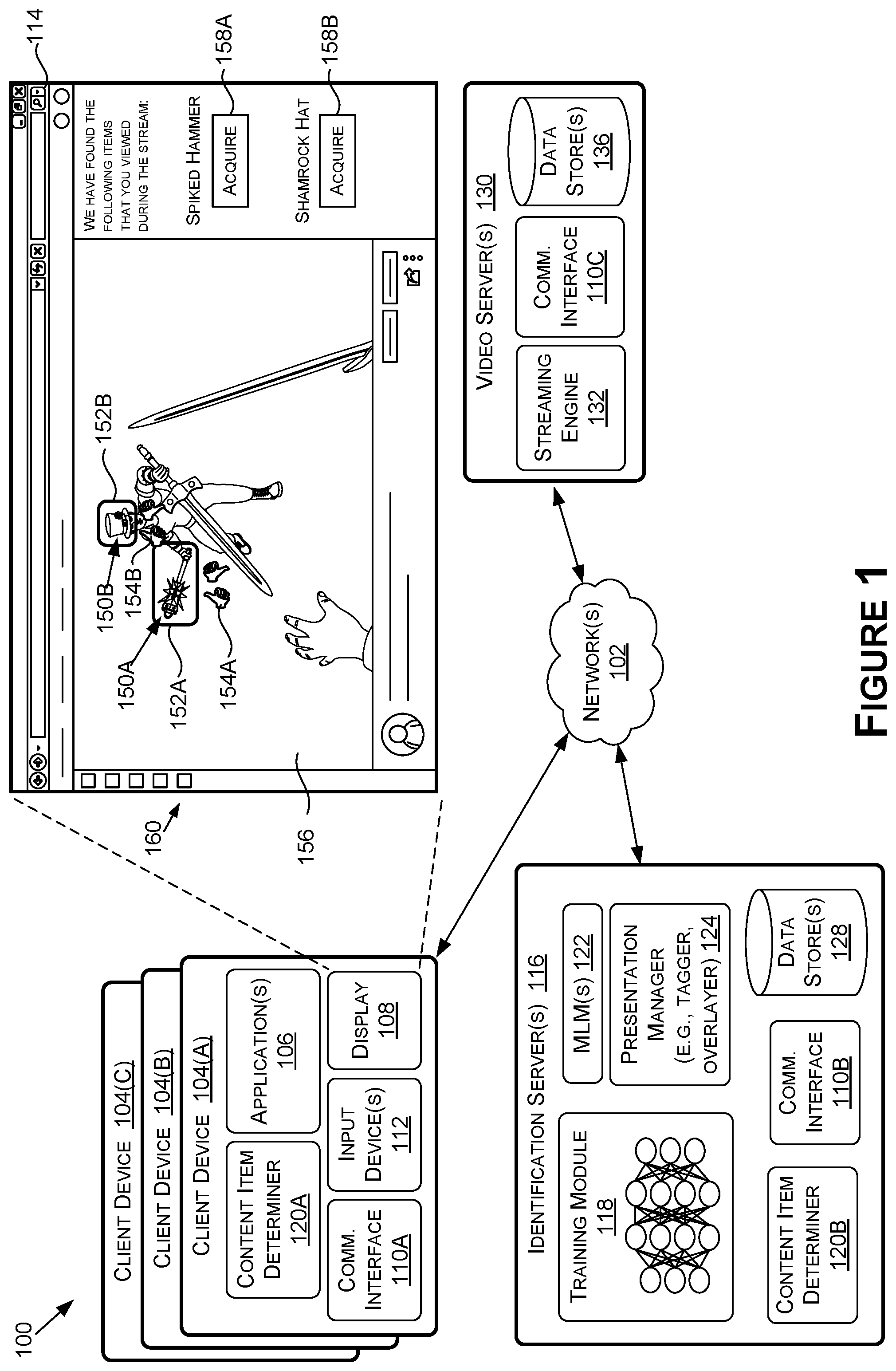 Patent US12322177 Figure 1 – Automatic content recognition and information in live streaming suitable for video games