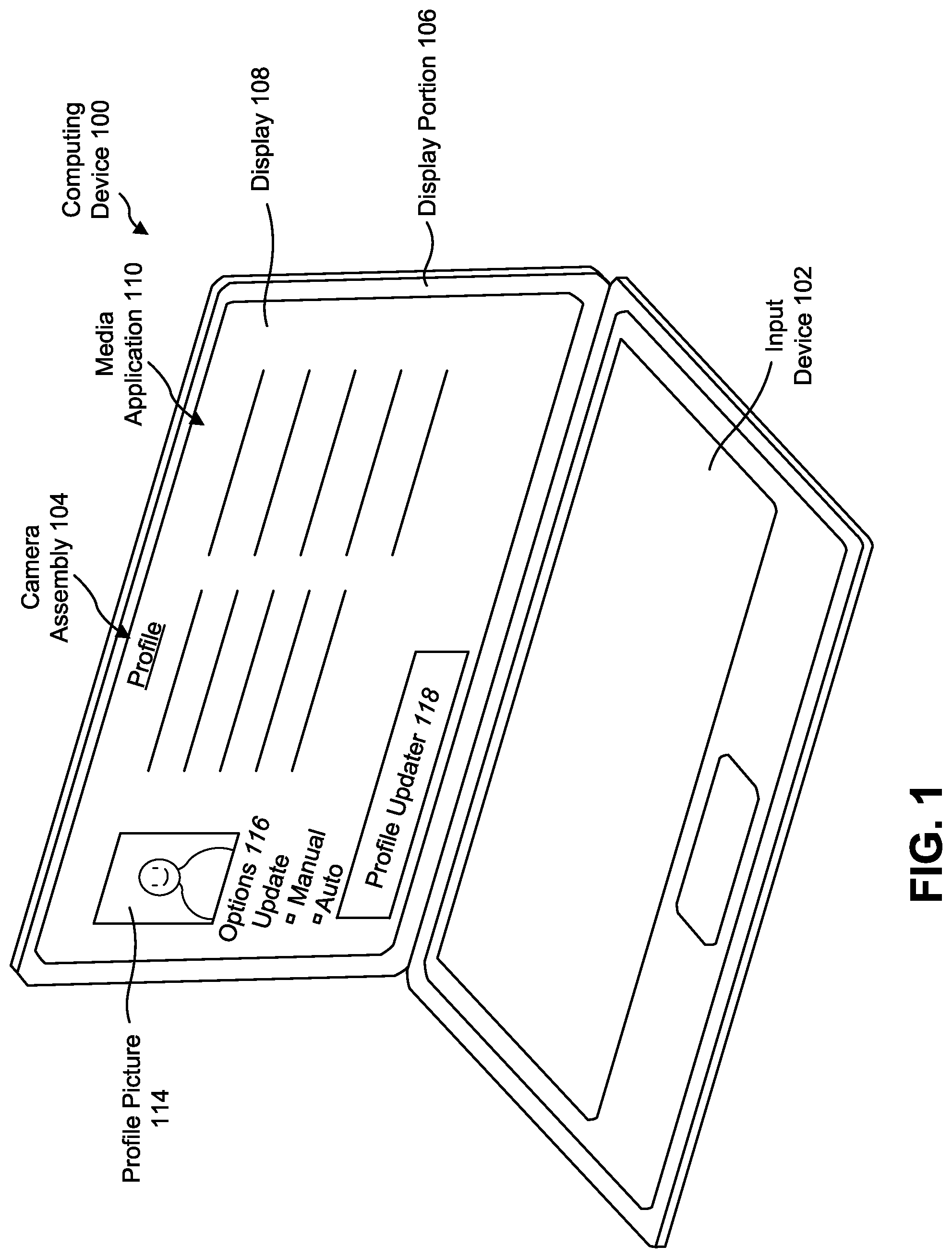 Patent US12322179 — Automatic profile picture updates — Figure 1
