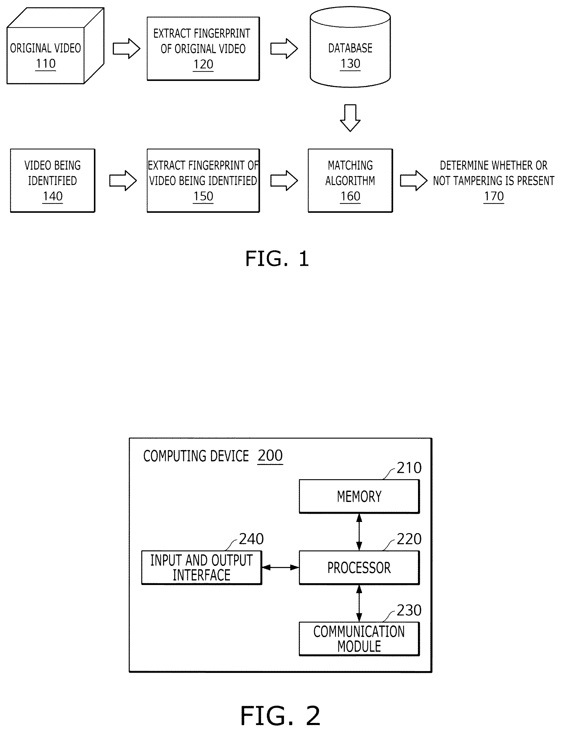 Patent US12322181 — Method and apparatus for extracting a fingerprint of video having a plurality of frames — Figure 1