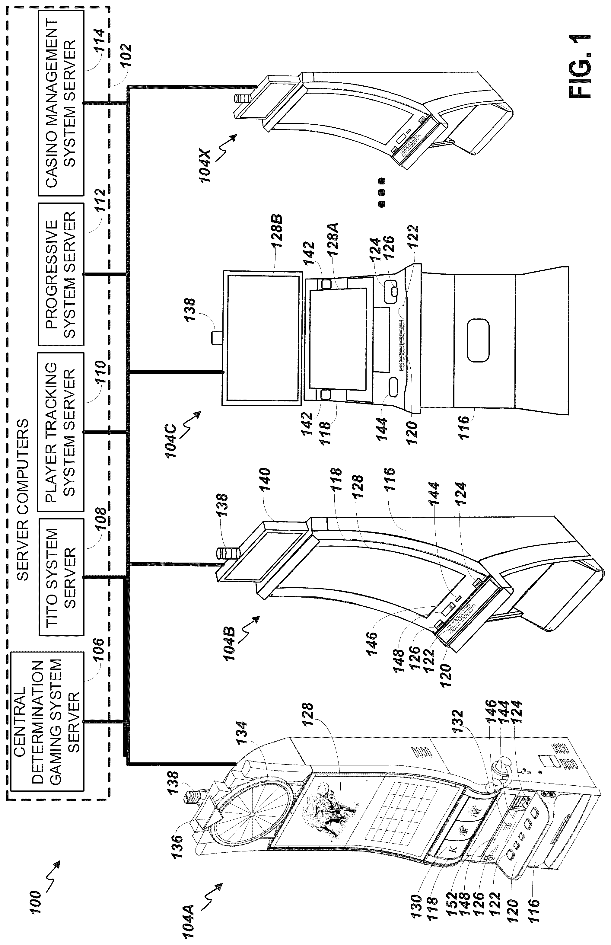 Patent US12322235 Figure 1 – Bill validator mount for electronic gaming machines