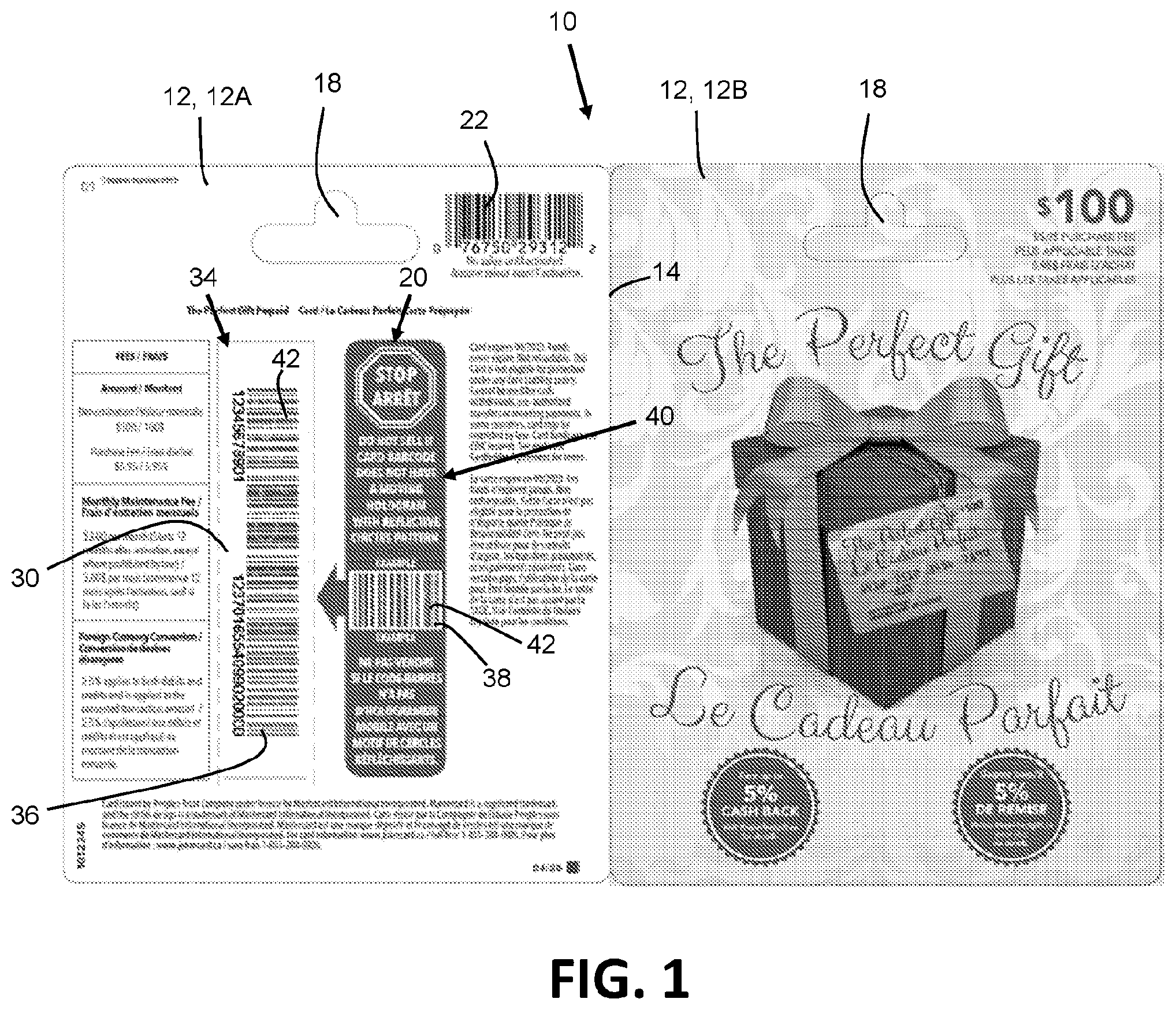 Patent US12322236 — Counterfeit preventative barcodes — Figure 1
