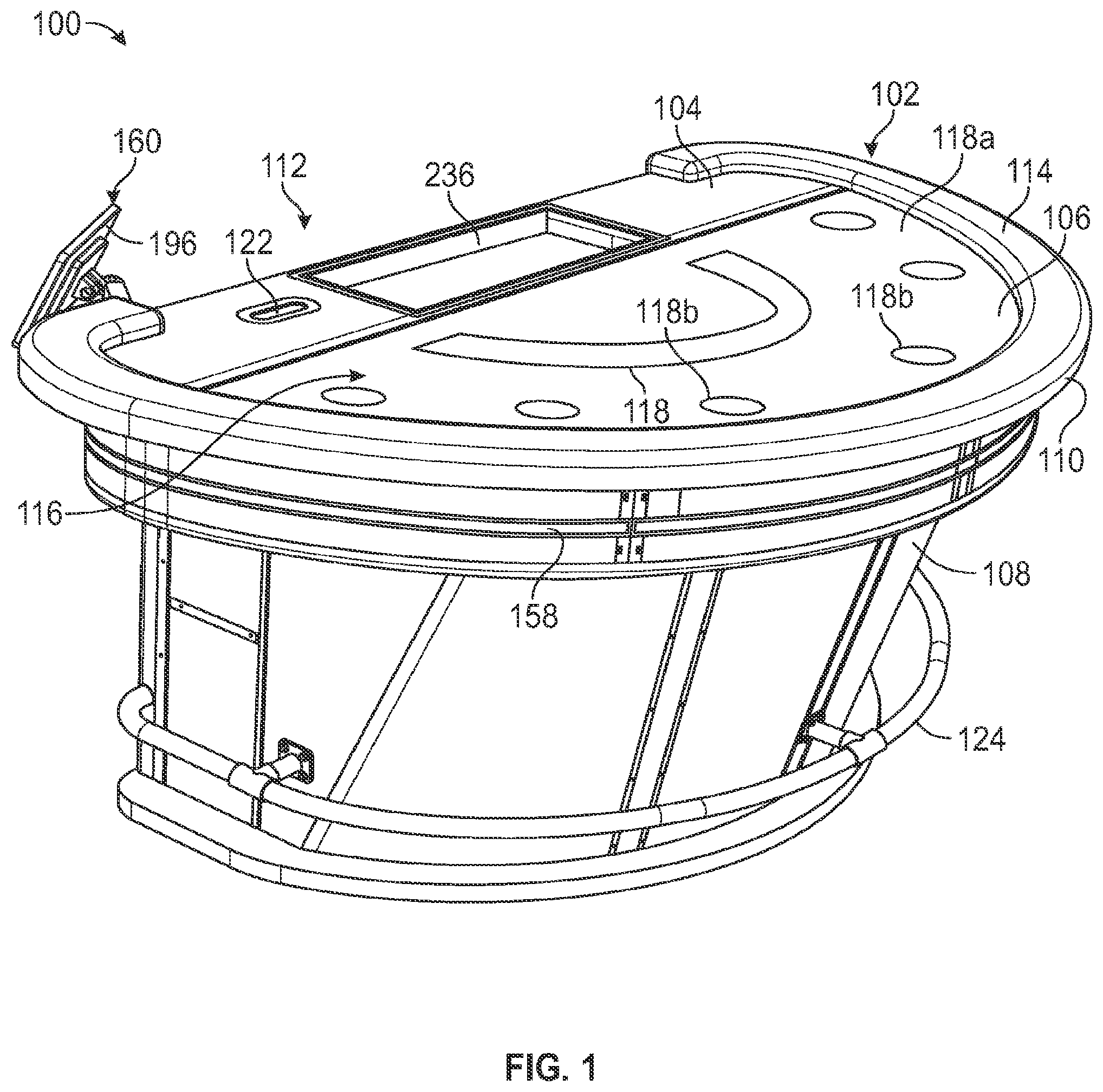 Patent US12322242 — Gaming systems and methods for providing a table game with visual effects — Figure 1