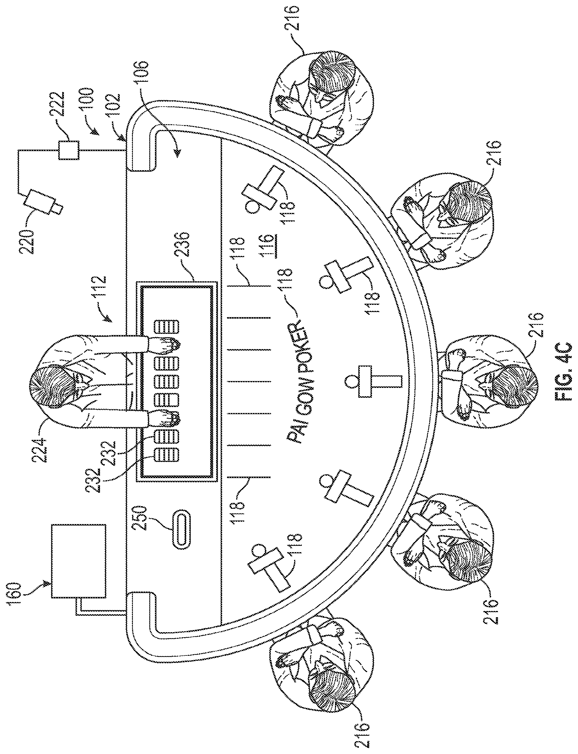 Patent US12322242 Figure 6 – Gaming systems and methods for providing a table game with visual effects