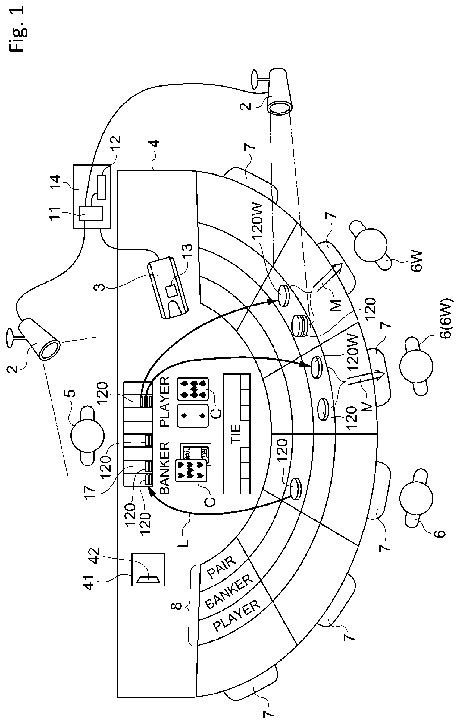 Patent US12322247 — Management system of substitute currency for gaming — Figure 1
