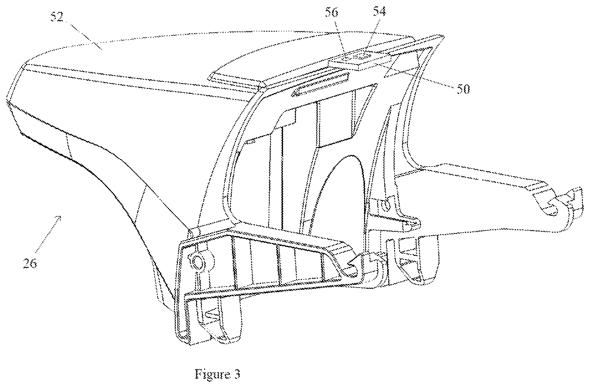 Patent US12322268 Figure 3 – Fluid dispenser with illuminable cover